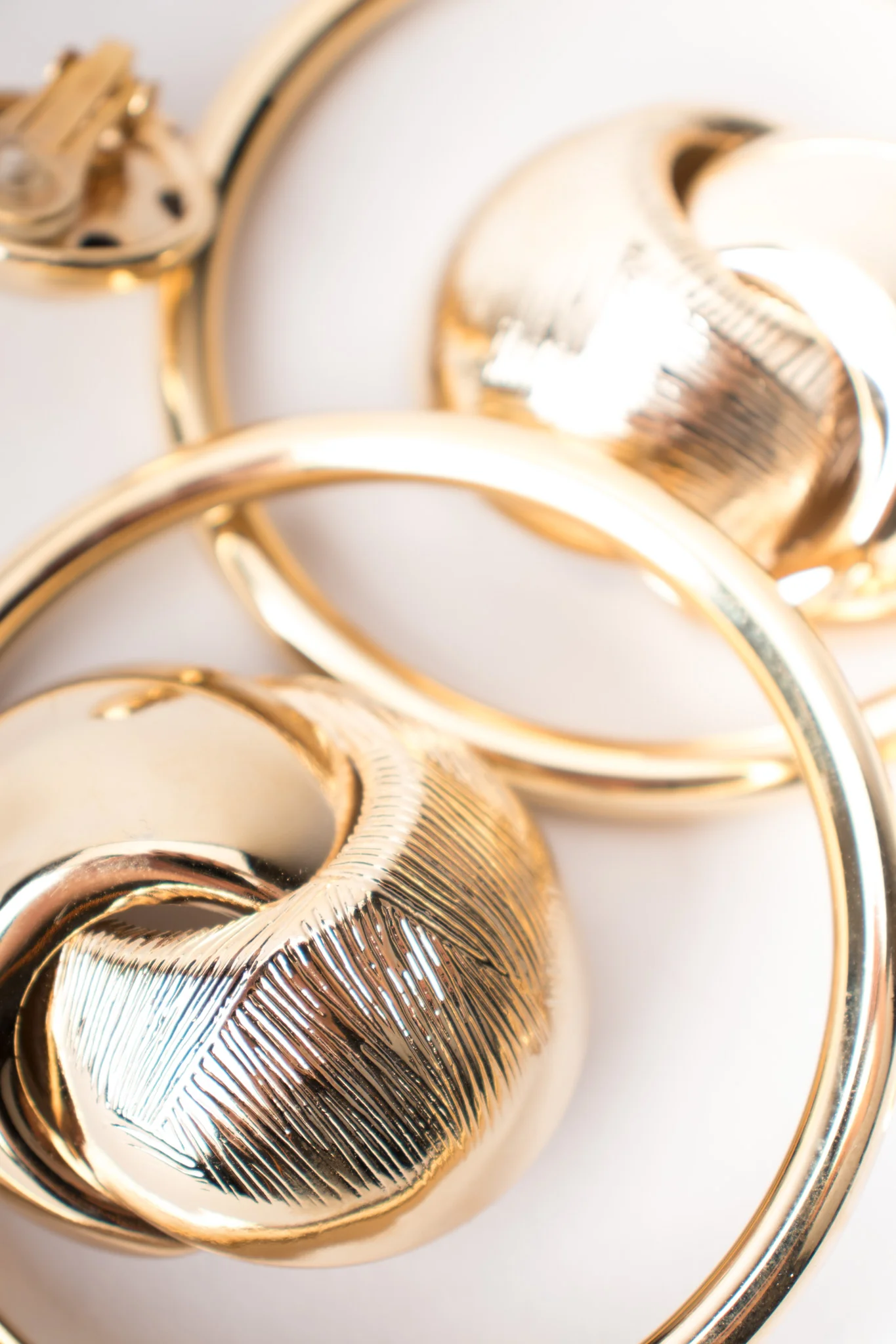 Oversized Knotted Hoop Earrings - Image 4