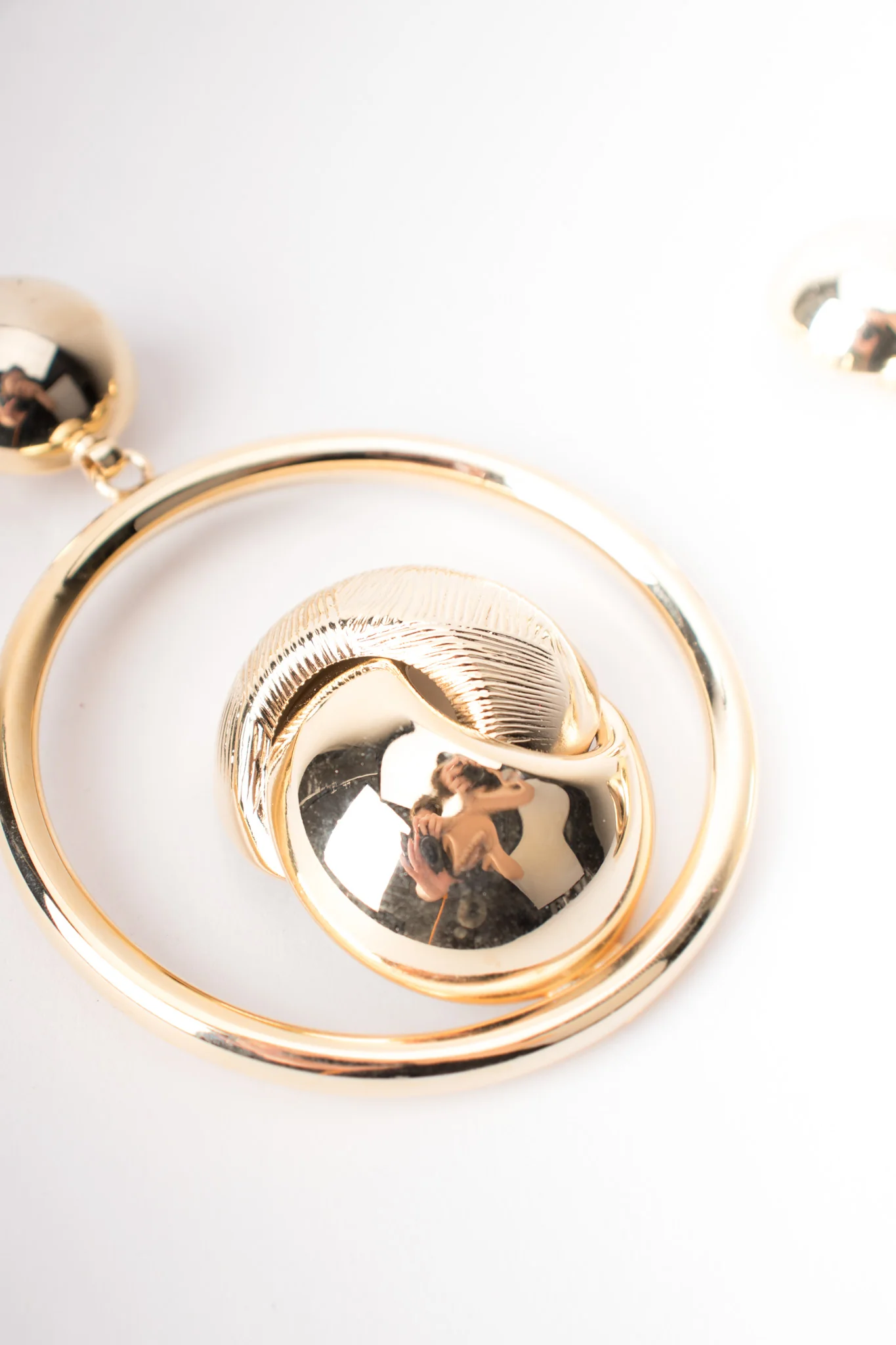 Oversized Knotted Hoop Earrings - Image 5