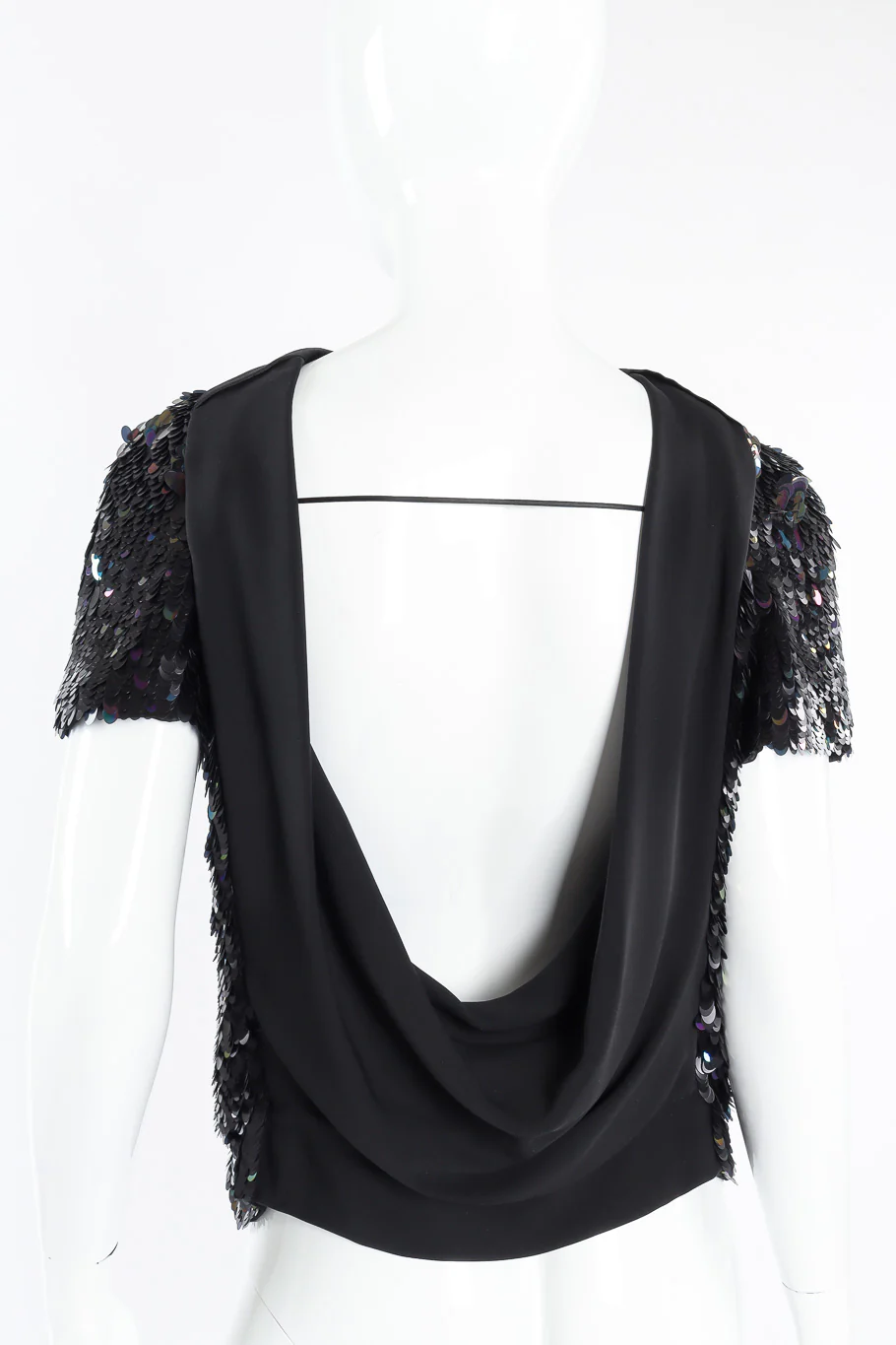 Paillette Silk Open Back Top - Image 2