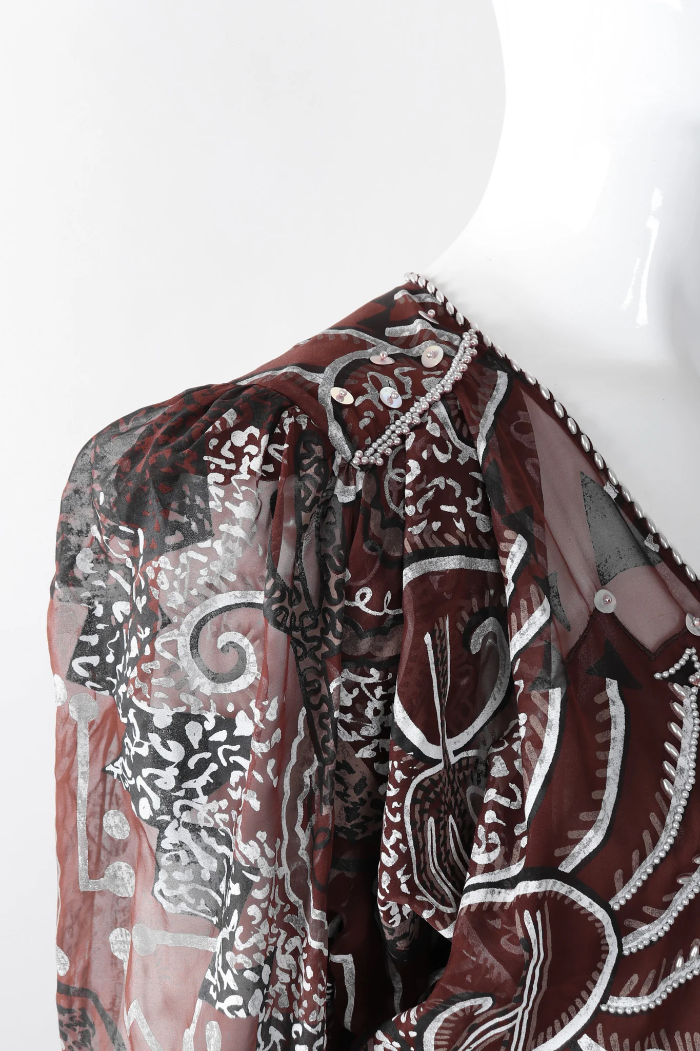 Painted Chiffon Dress - Image 9