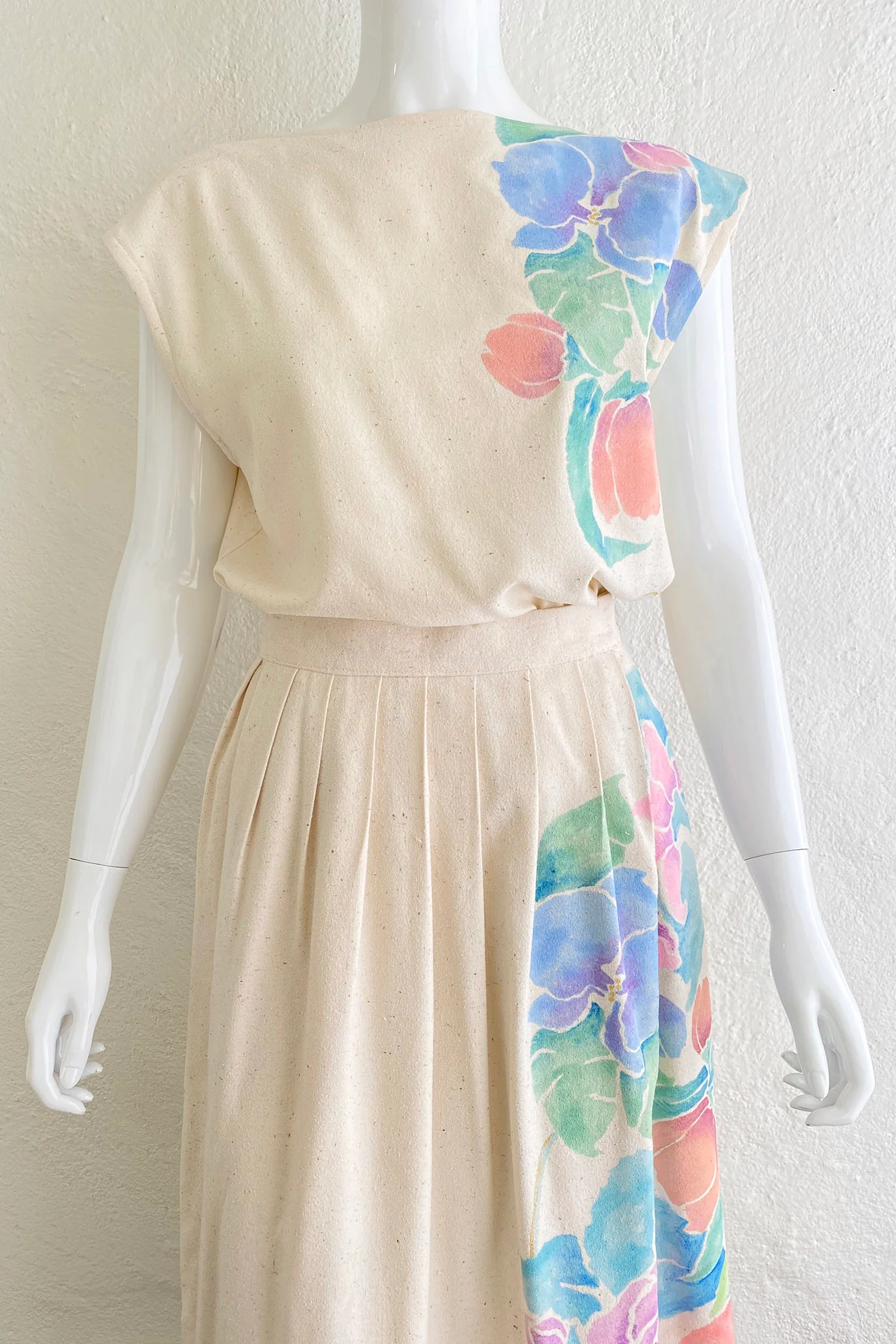 Painted Silk Top & Skirt Set - Image 3