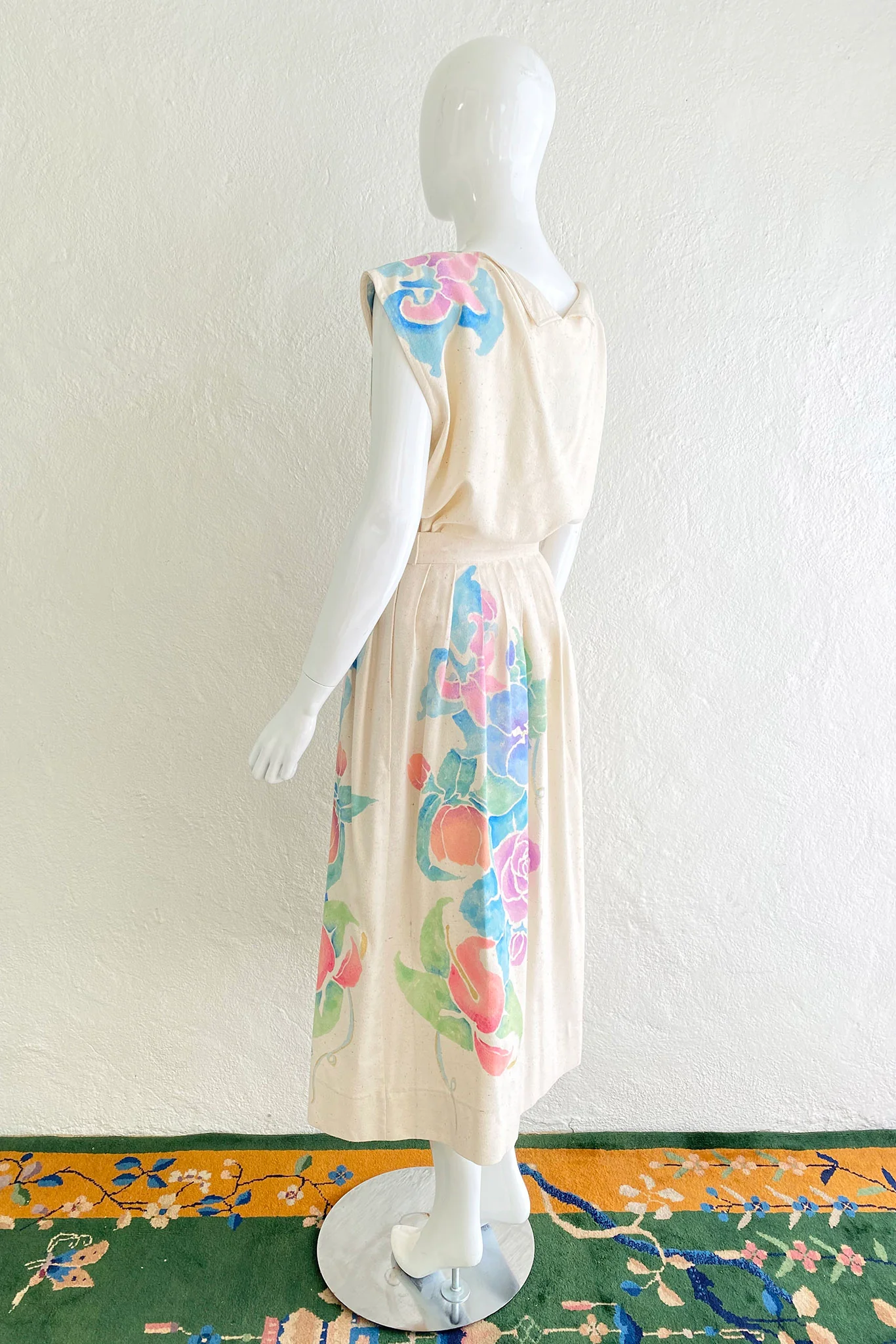 Painted Silk Top & Skirt Set - Image 4
