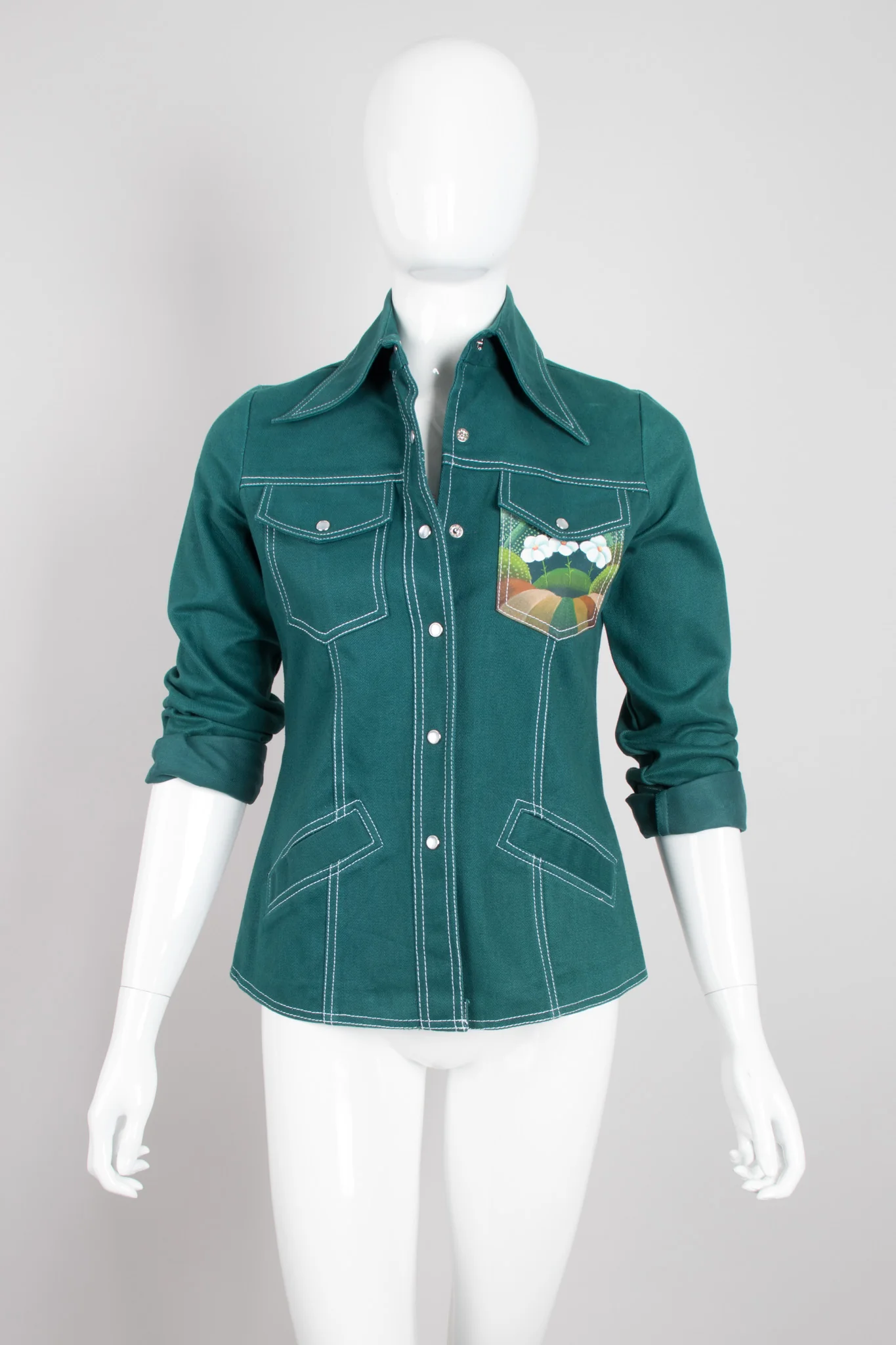 Painted Western Shirt Jacket - Image 10