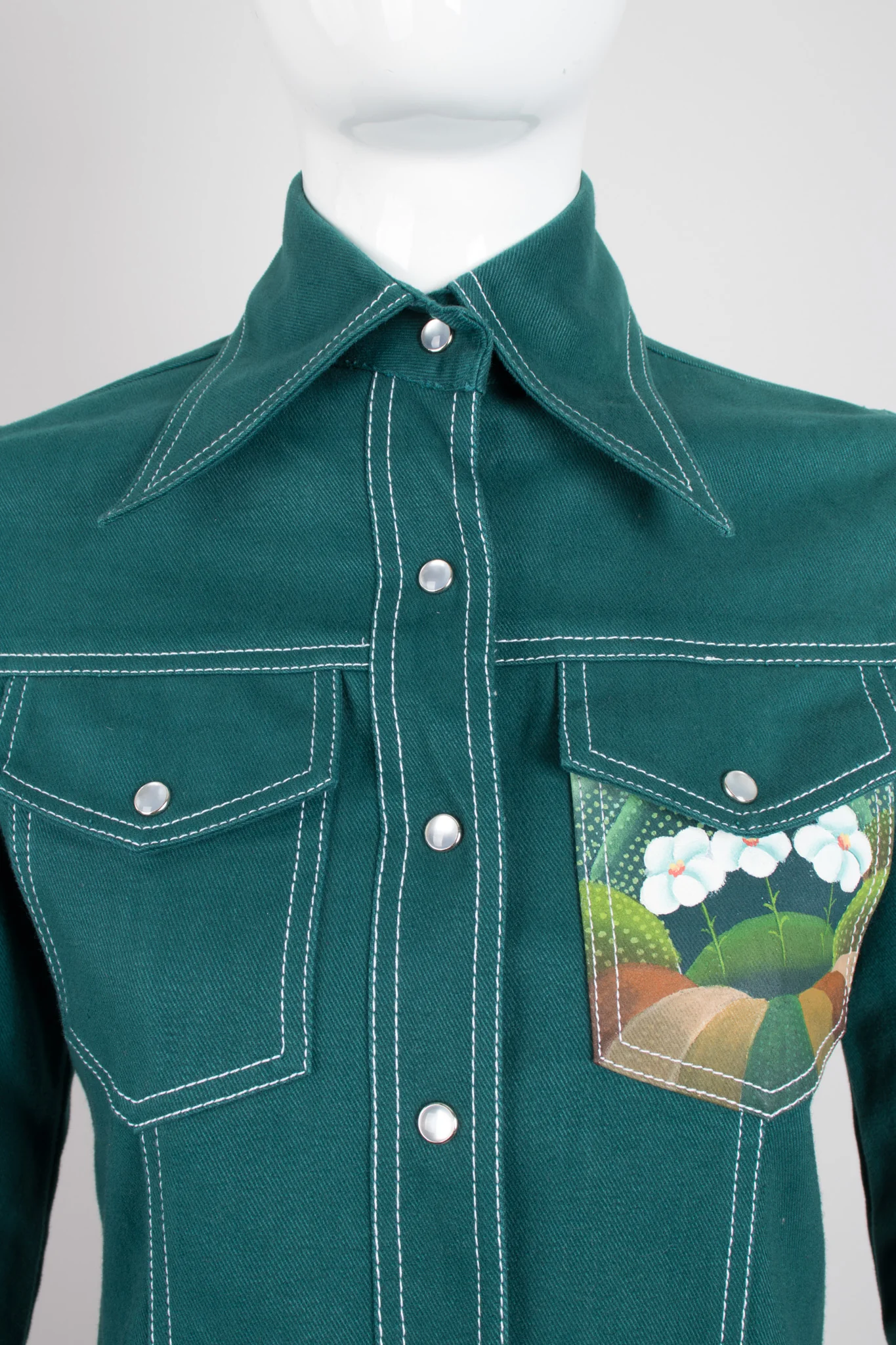 Painted Western Shirt Jacket - Image 3