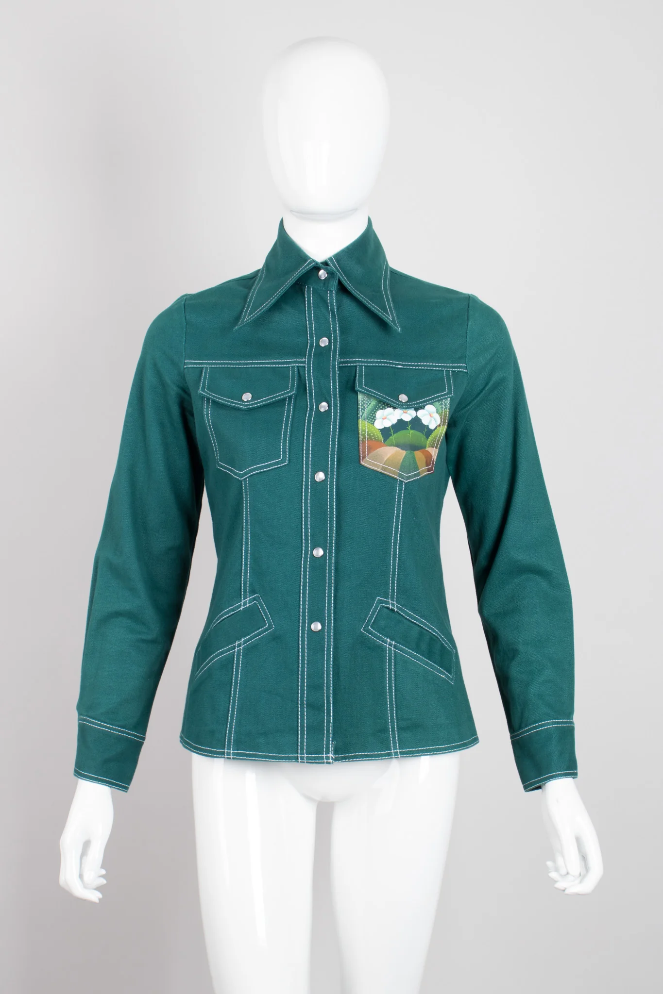 Painted Western Shirt Jacket - Image 4