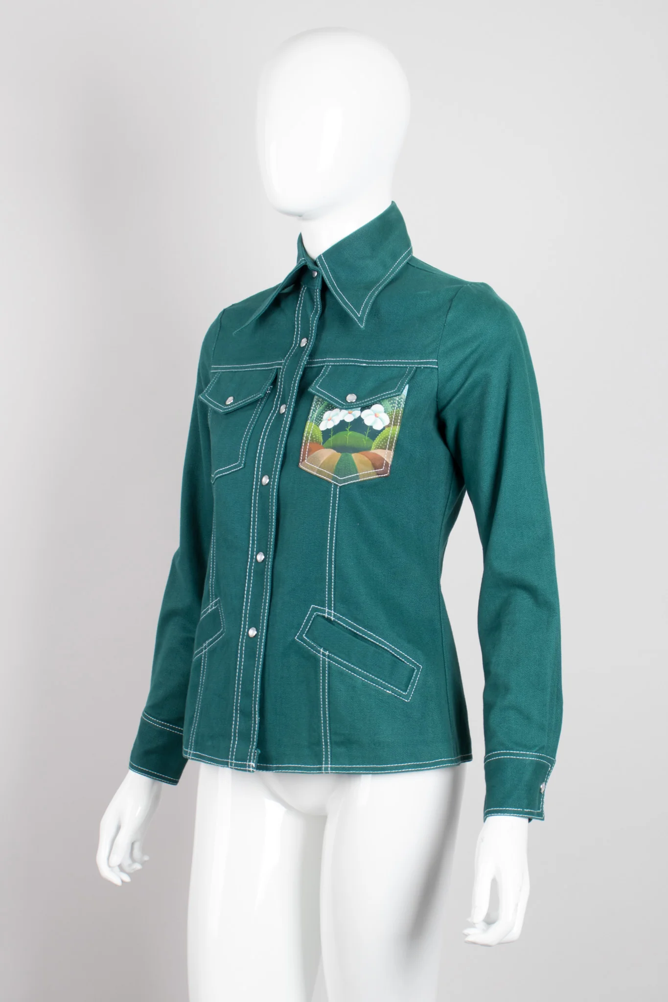 Painted Western Shirt Jacket - Image 5