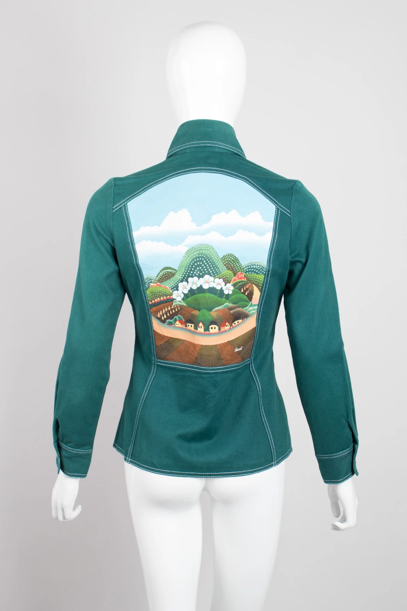 Painted Western Shirt Jacket - Image 8