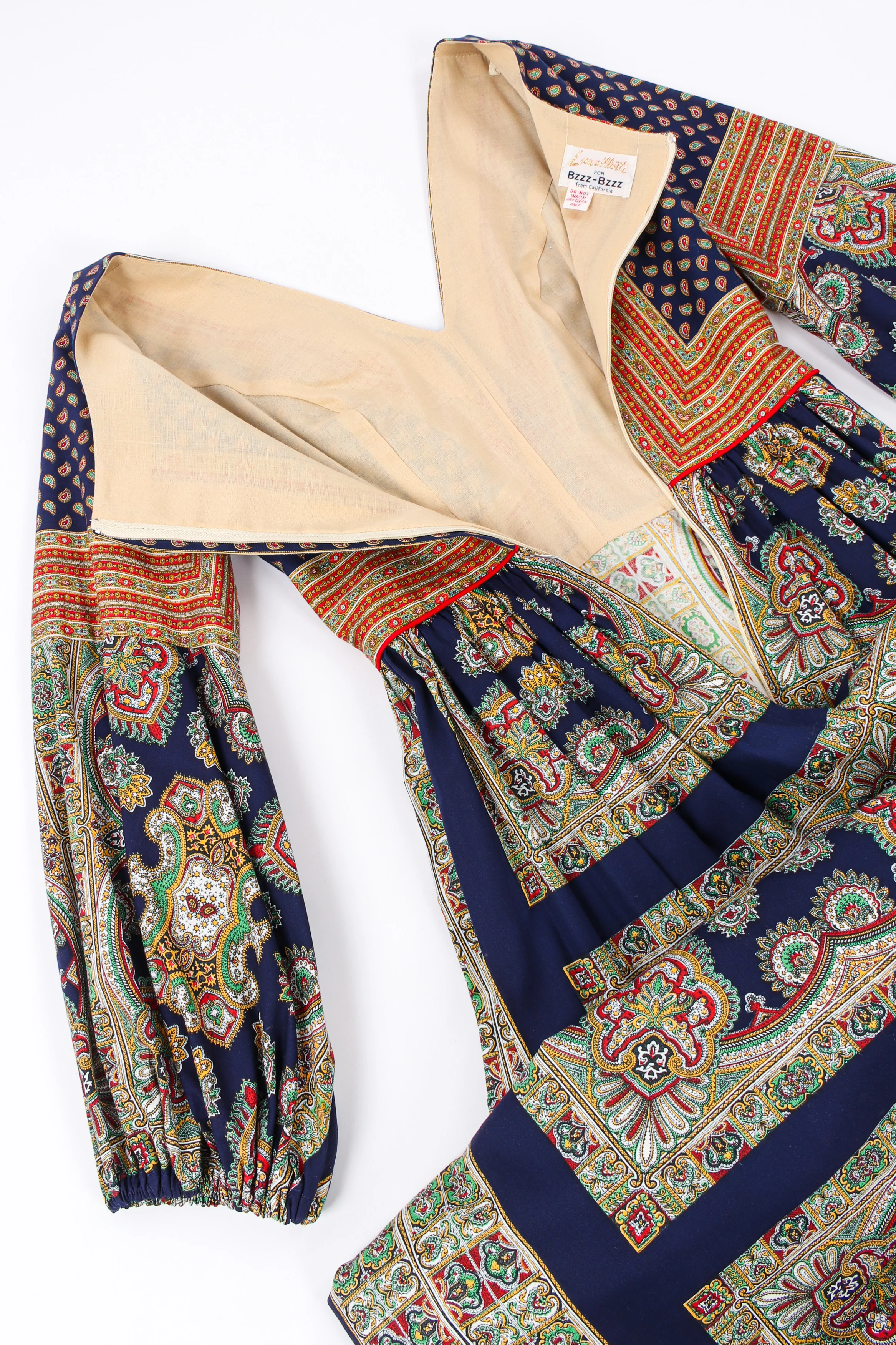 Paisley Print Long Sleeve Dress - Image 9