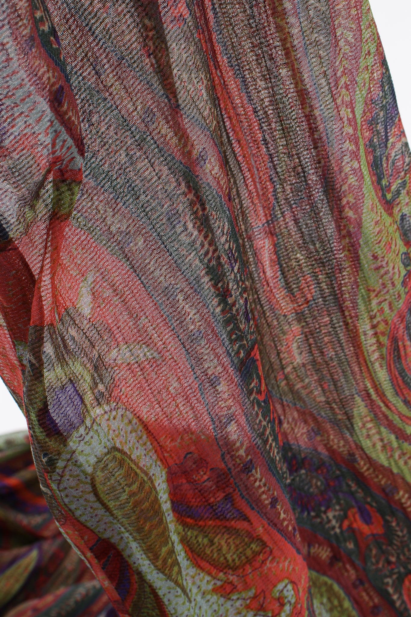 Paisley Draped Wrap Blouse - Image 10