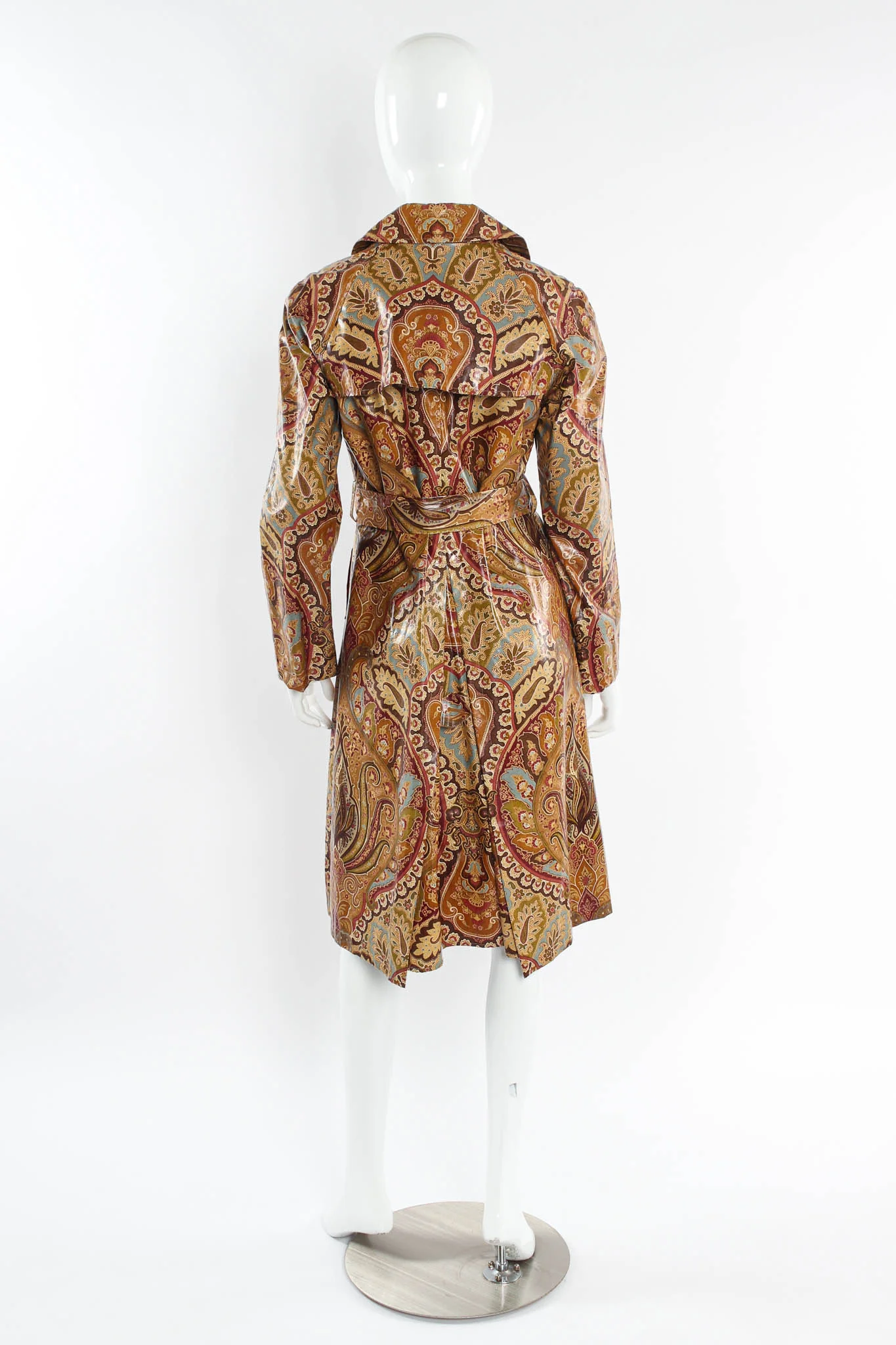 Paisley Floral Trench Coat - Image 2