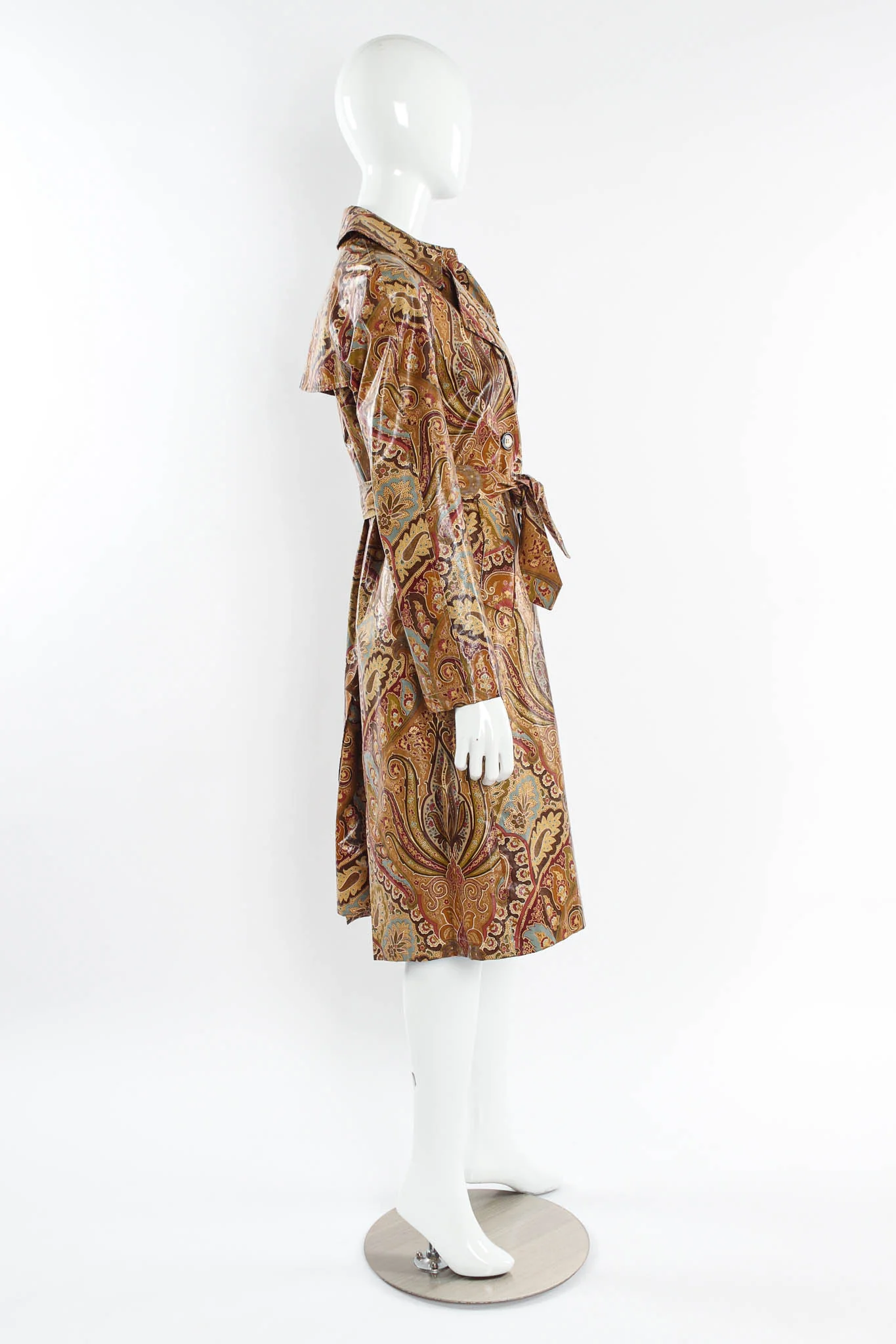 Paisley Floral Trench Coat - Image 3