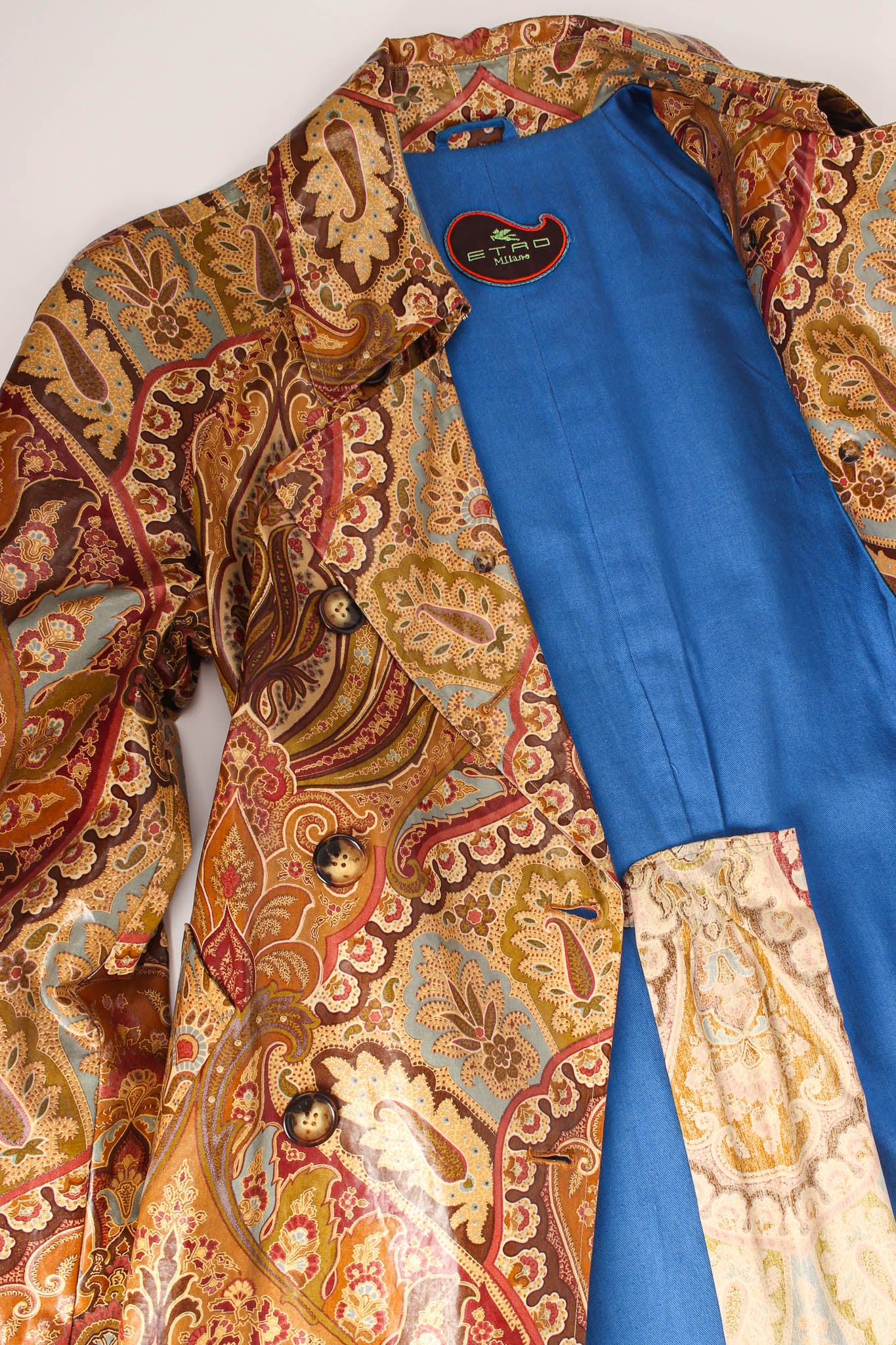 Paisley Floral Trench Coat - Image 5
