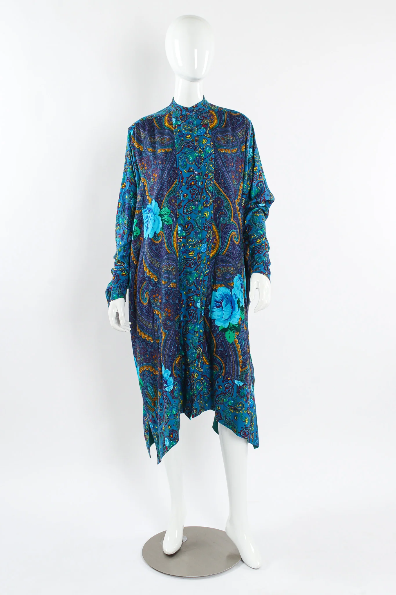 Paisley Floral Tunic Shirt Dress