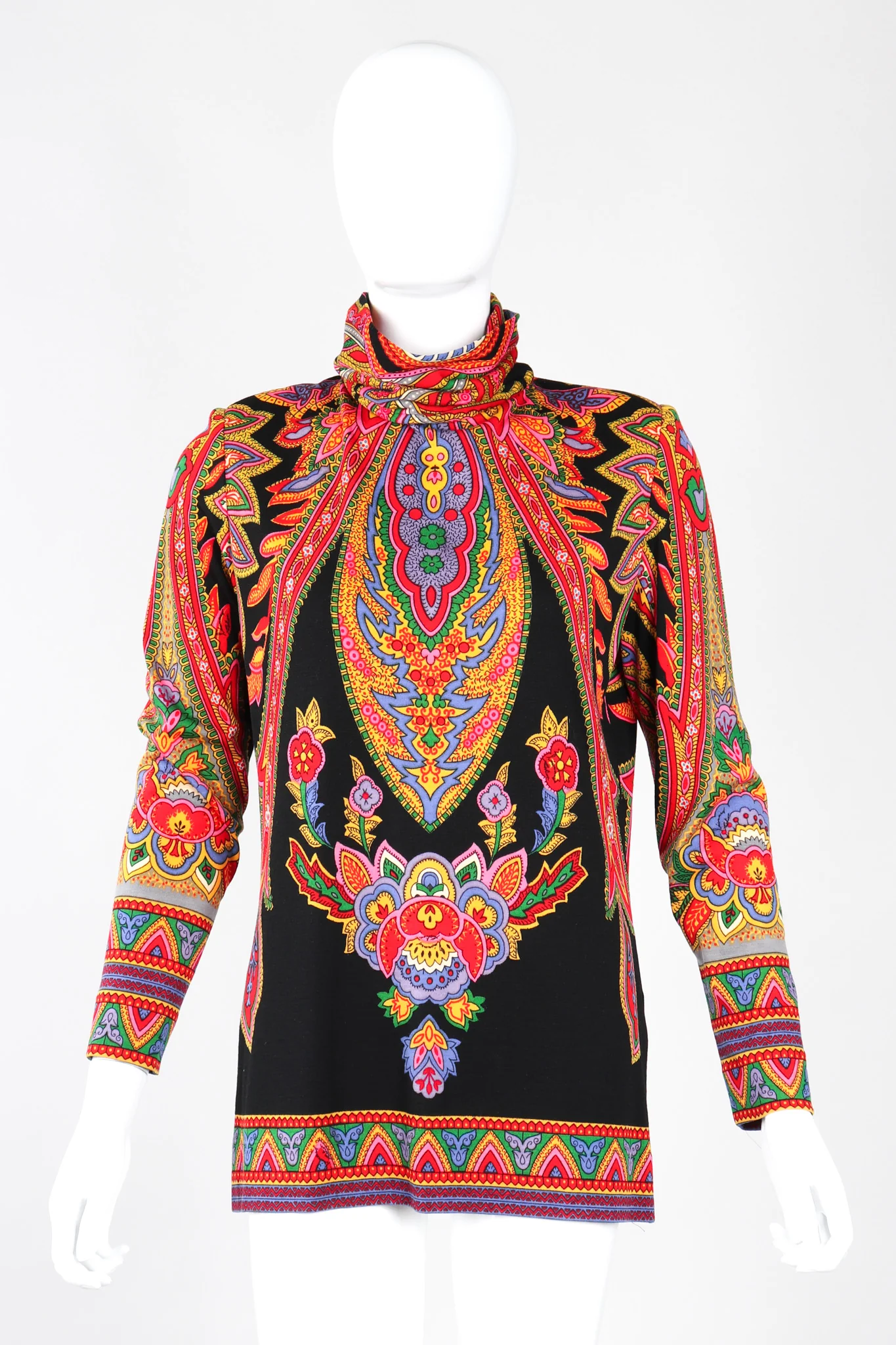 Paisley Knit Turtleneck Tunic - Image 2