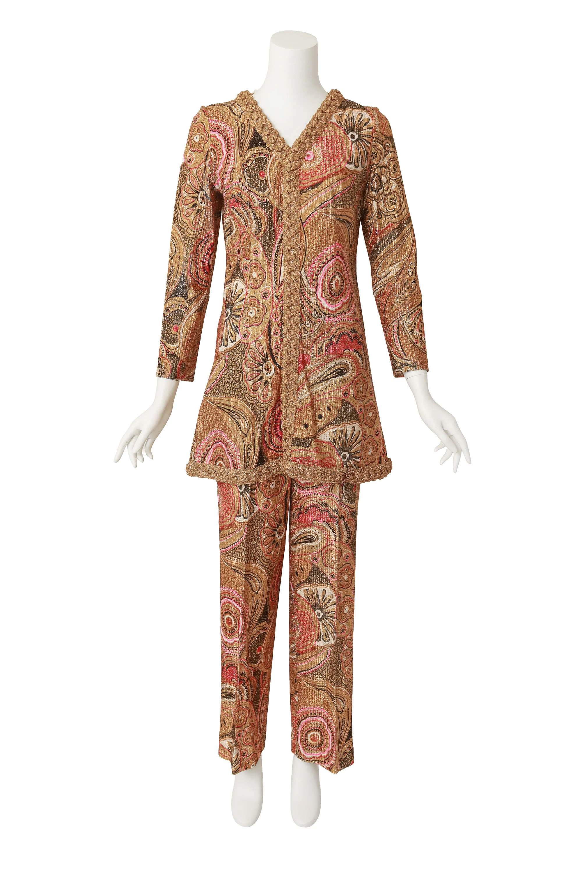 Paisley Lamé Tunic & Pant Set