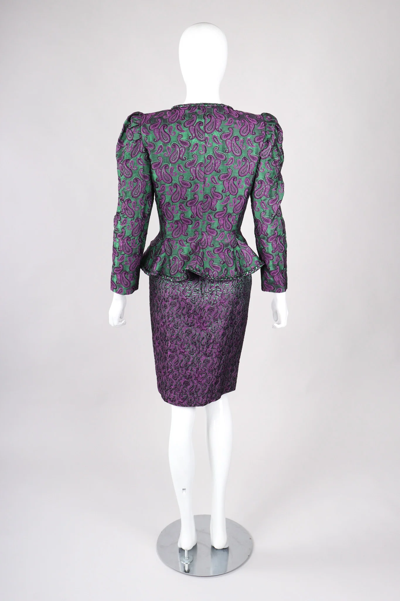 Paisley Peplum Jacket & Skirt Set - Image 6