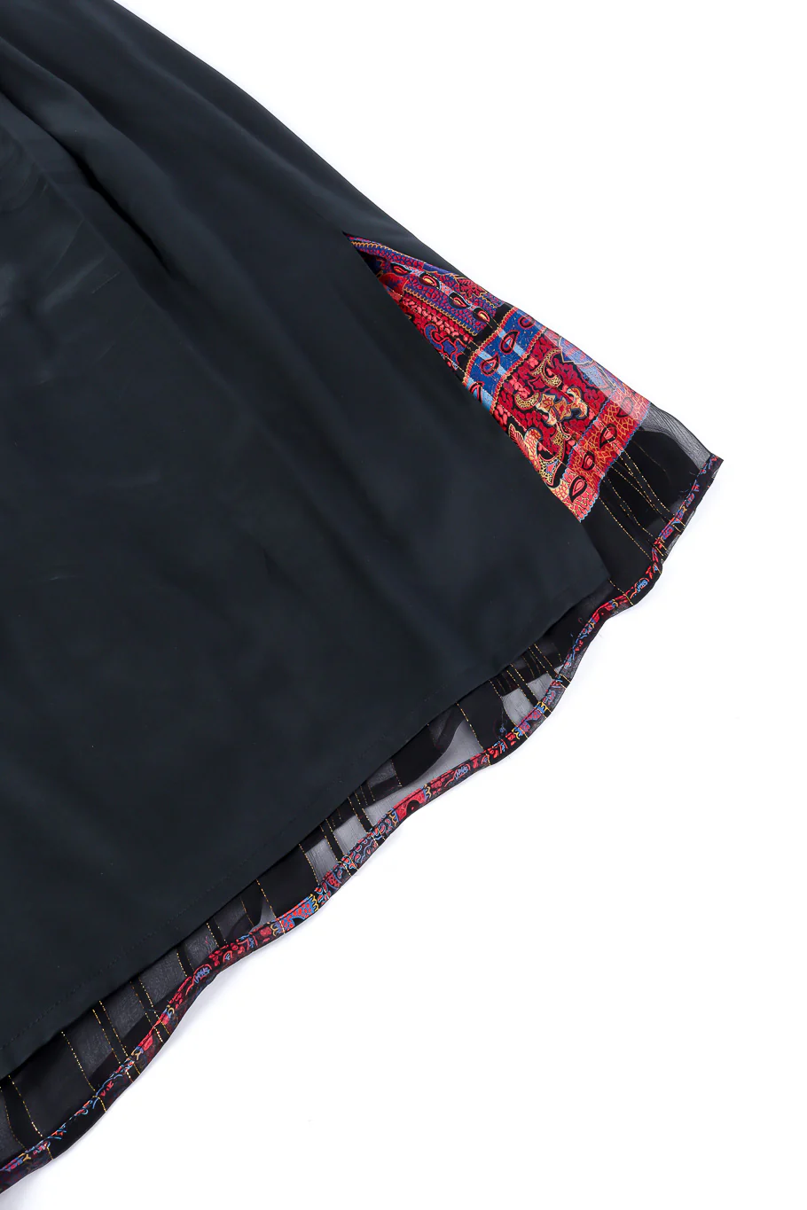 Paisley Print Silk Blouse & Skirt Set - Image 7