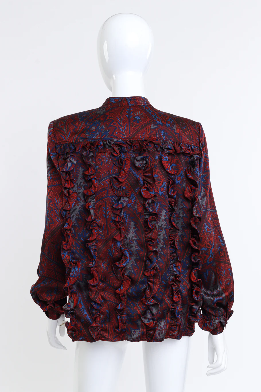 Paisley Ruffle Silk Blouse - Image 3
