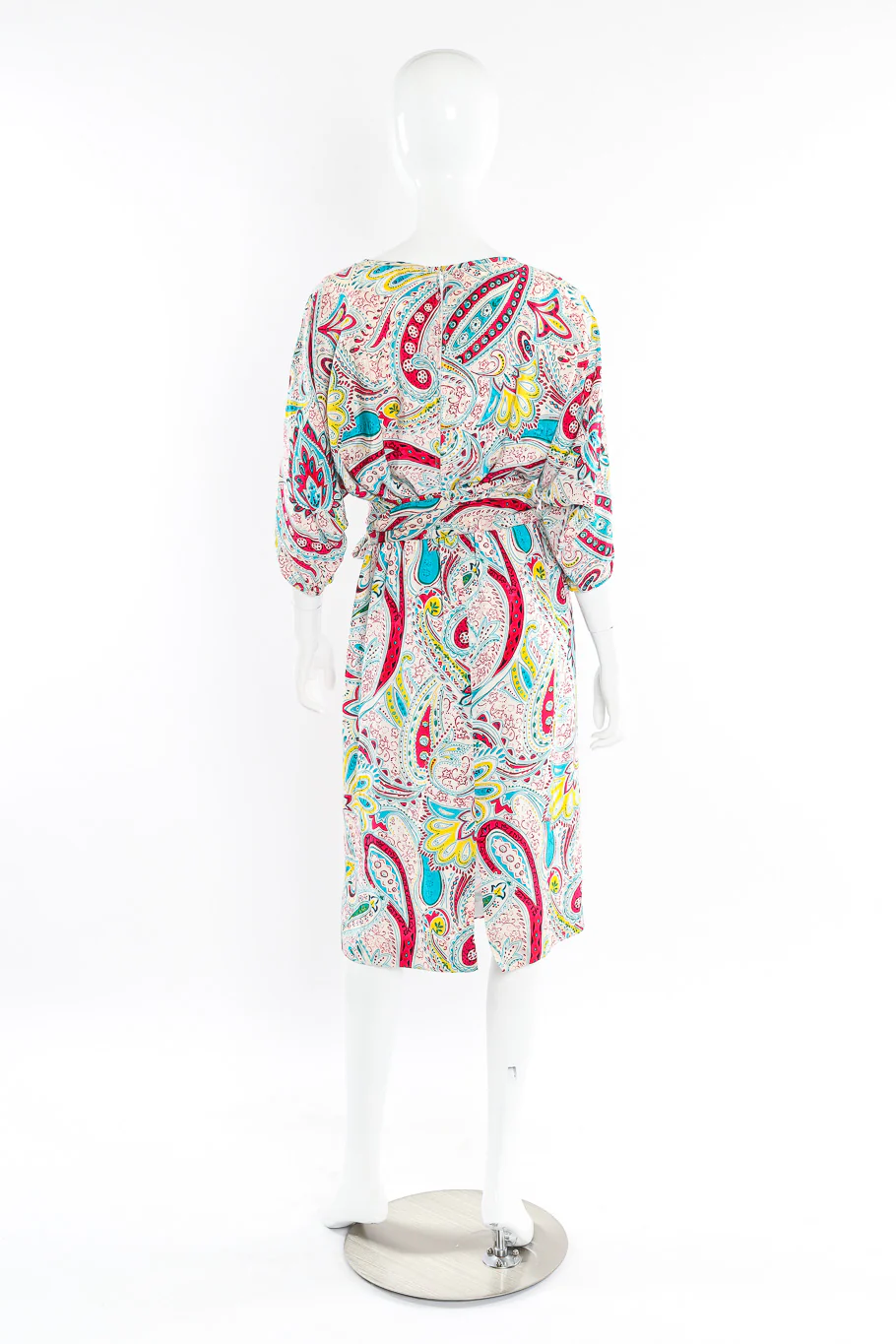 Paisley Silk Blouson Dress - Image 5