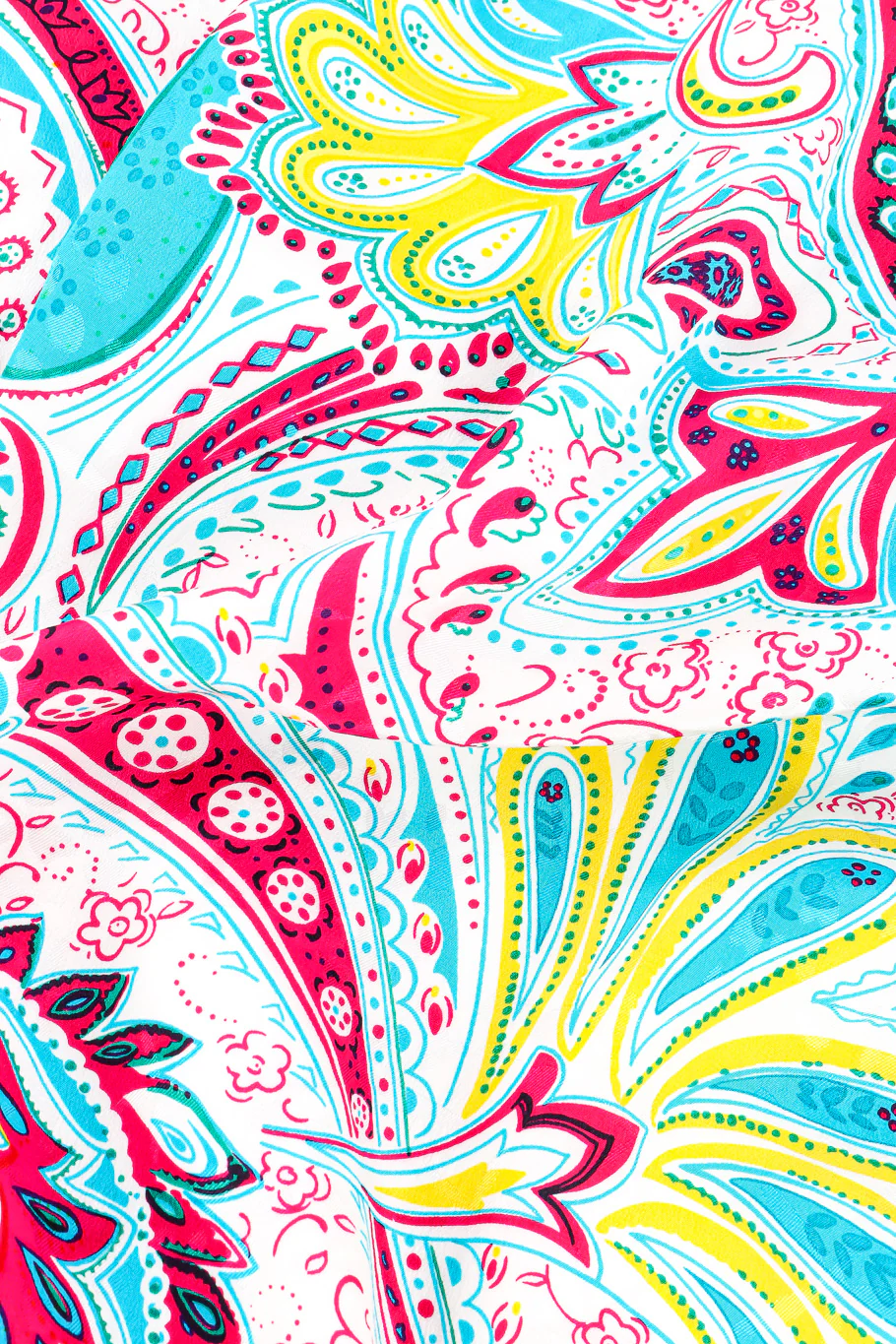 Paisley Silk Blouson Dress - Image 7