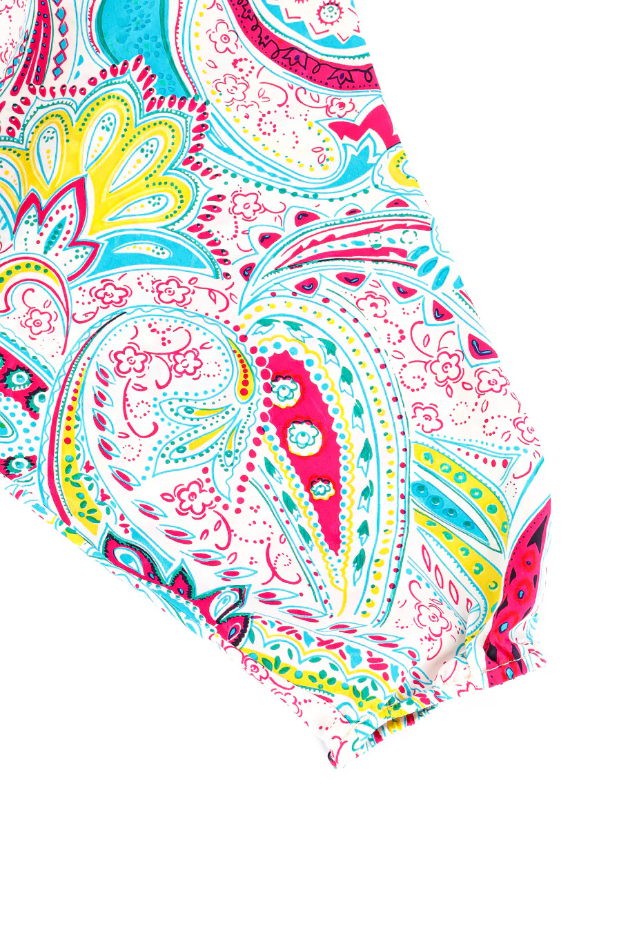 Paisley Silk Blouson Dress - Image 9