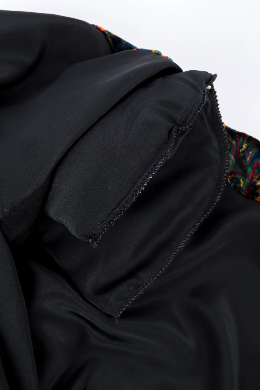 Paisley Silk Velvet Shawl Dress - Image 6