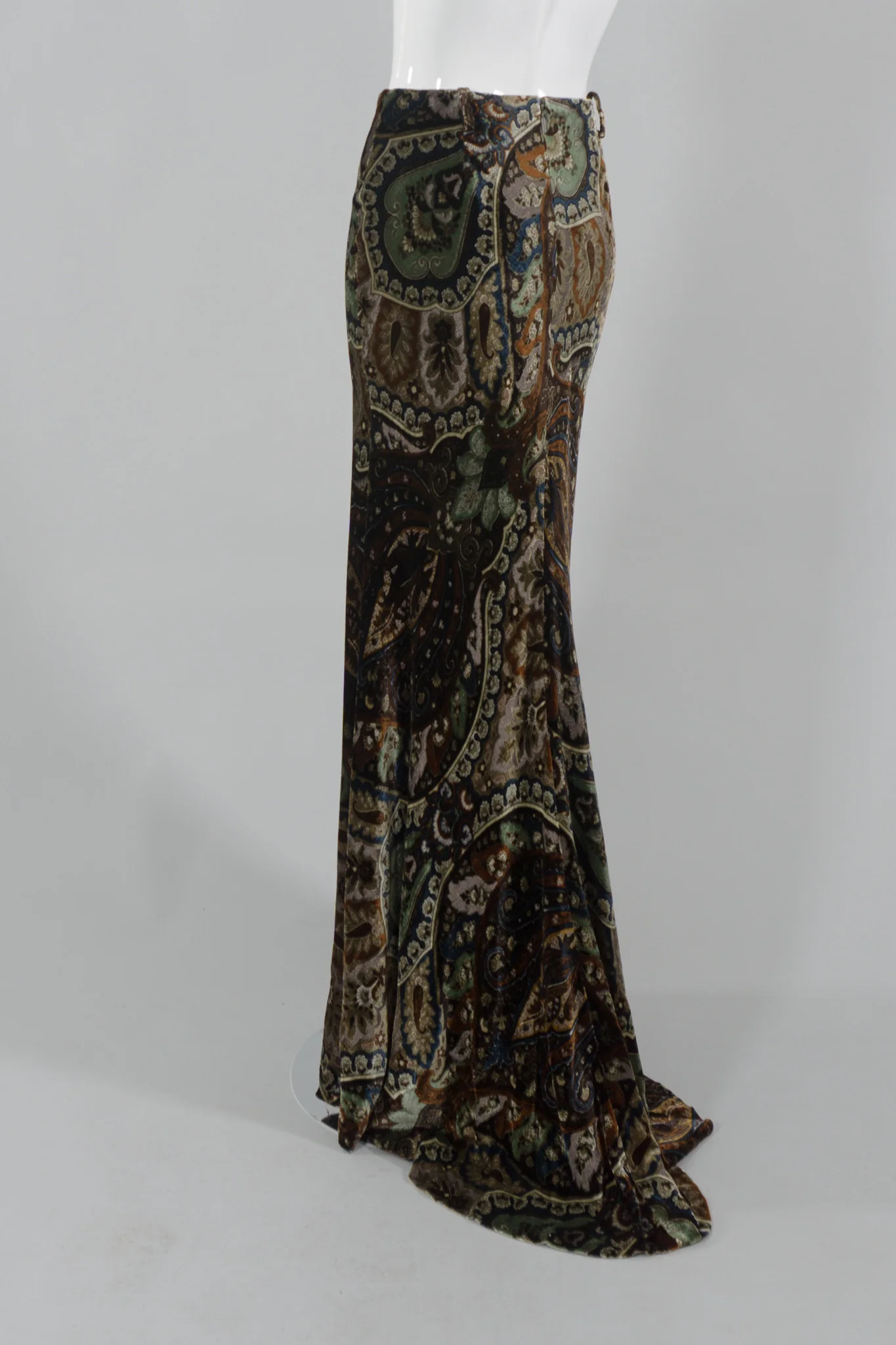 Purple Label Paisley Velvet Skirt - Image 4