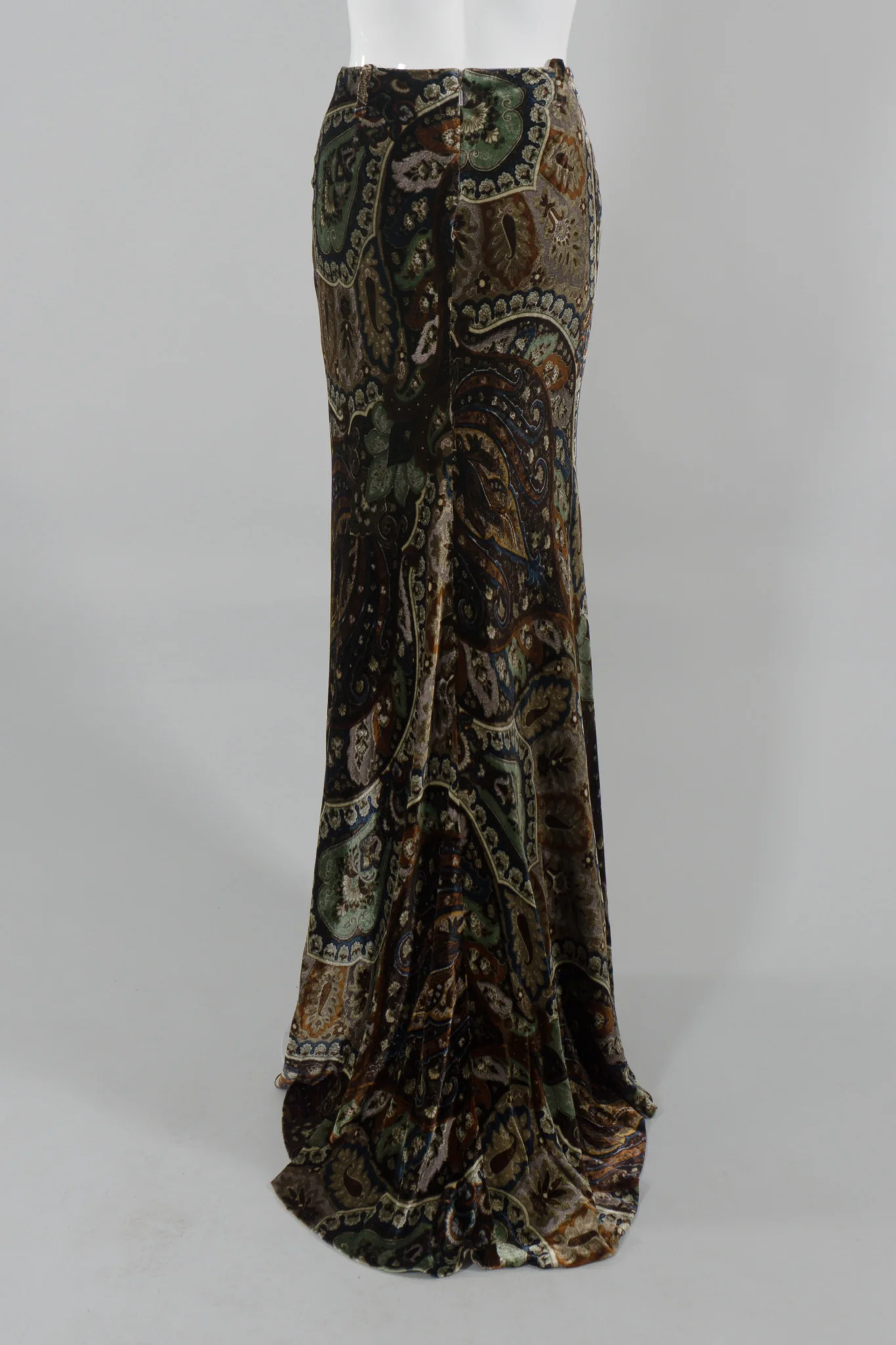 Purple Label Paisley Velvet Skirt - Image 5