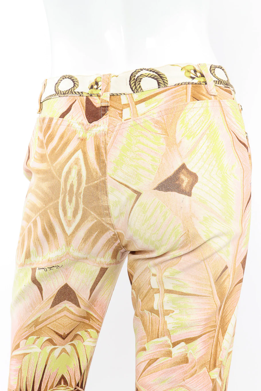 Palm Print Straight Leg Jeans - Image 4