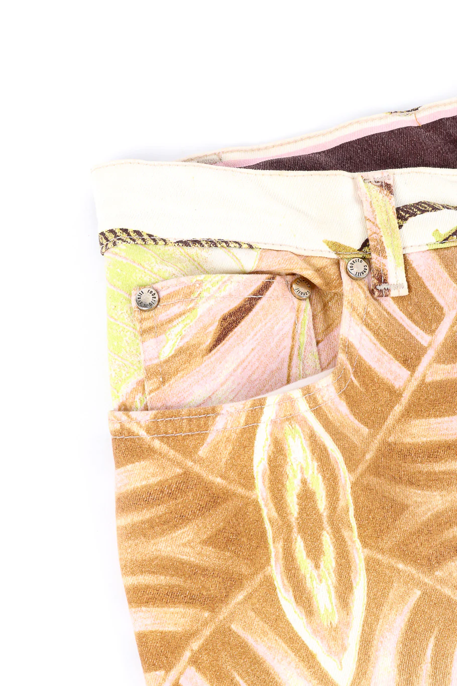 Palm Print Straight Leg Jeans - Image 8