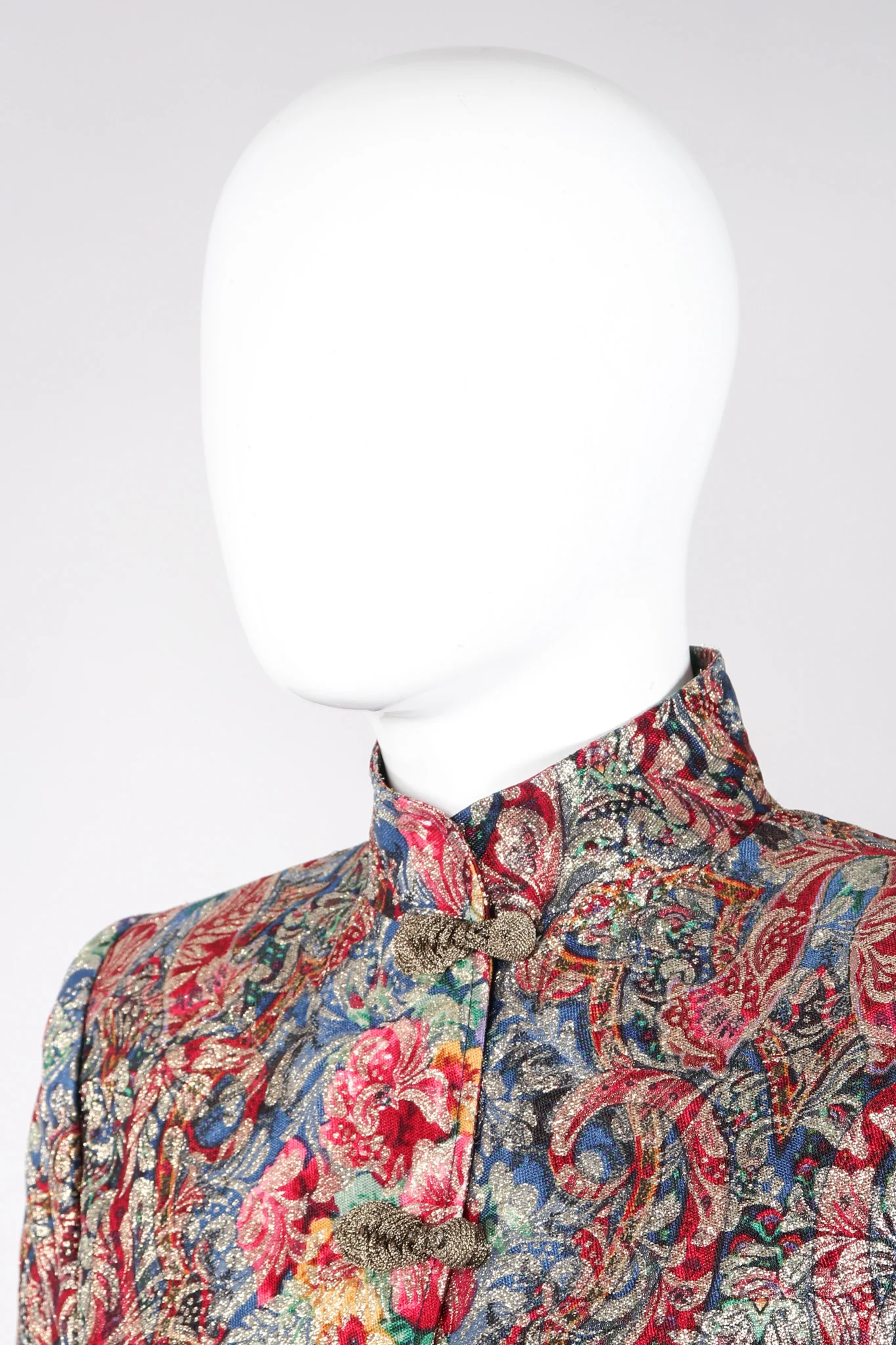 Parallèle Brocade Mandarin Jacket & Skirt Set - Image 8