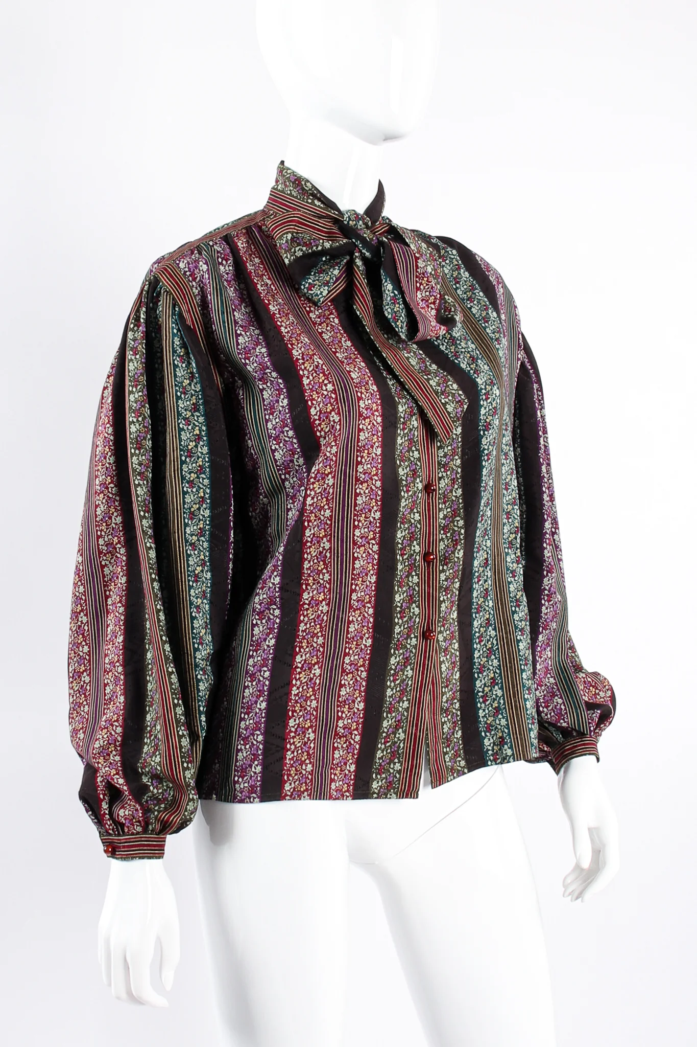 Parallèle Striped Ballon Sleeve Blouse - Image 2