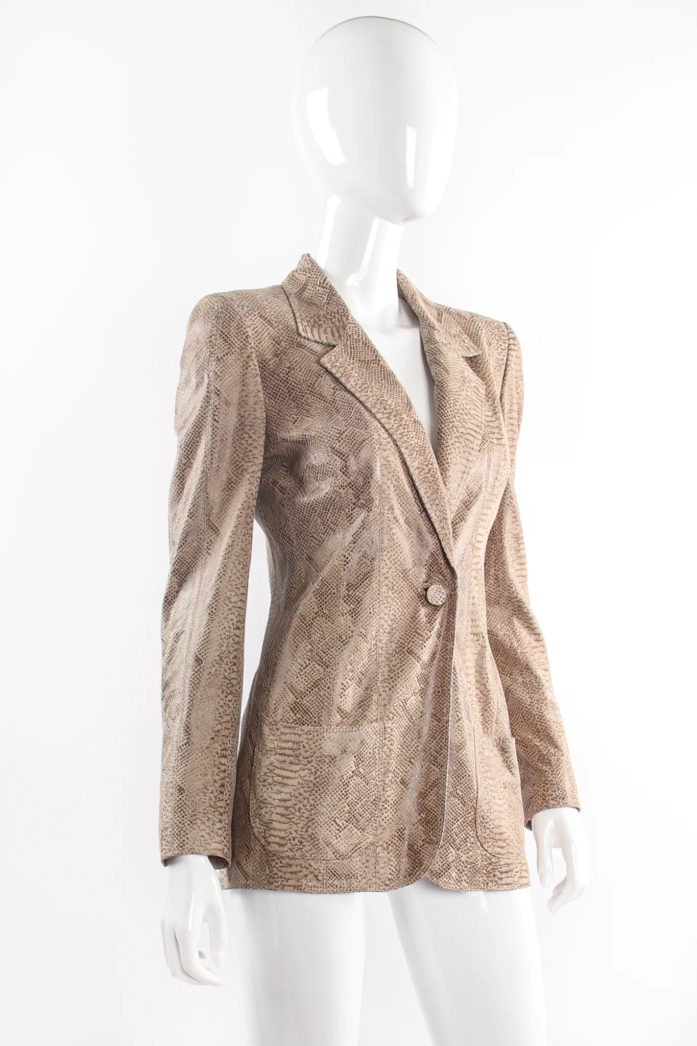 Parallèle Suede Snakeskin Jacket & Pant Suit - Image 6