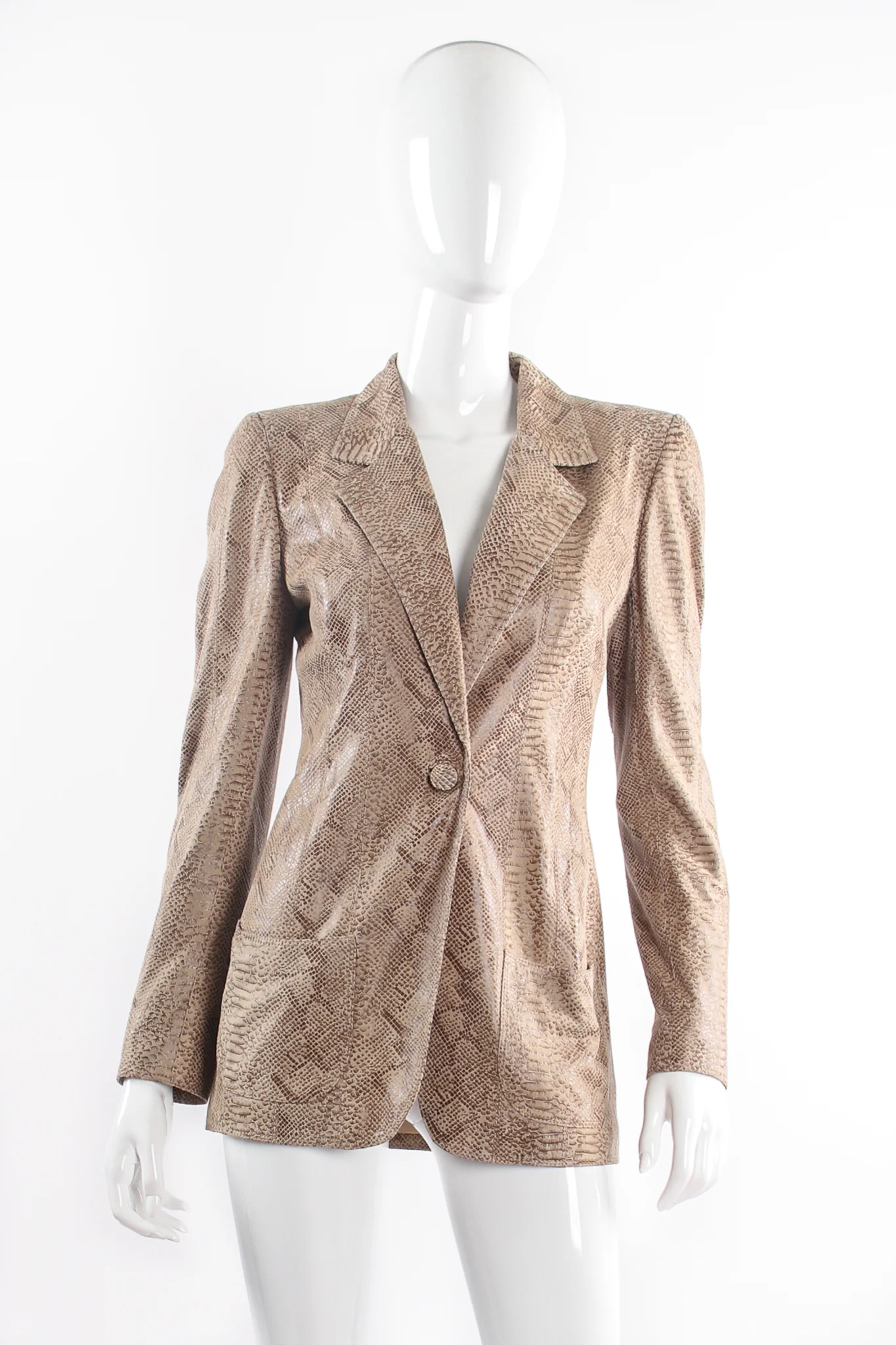 Parallèle Suede Snakeskin Jacket & Pant Suit - Image 8