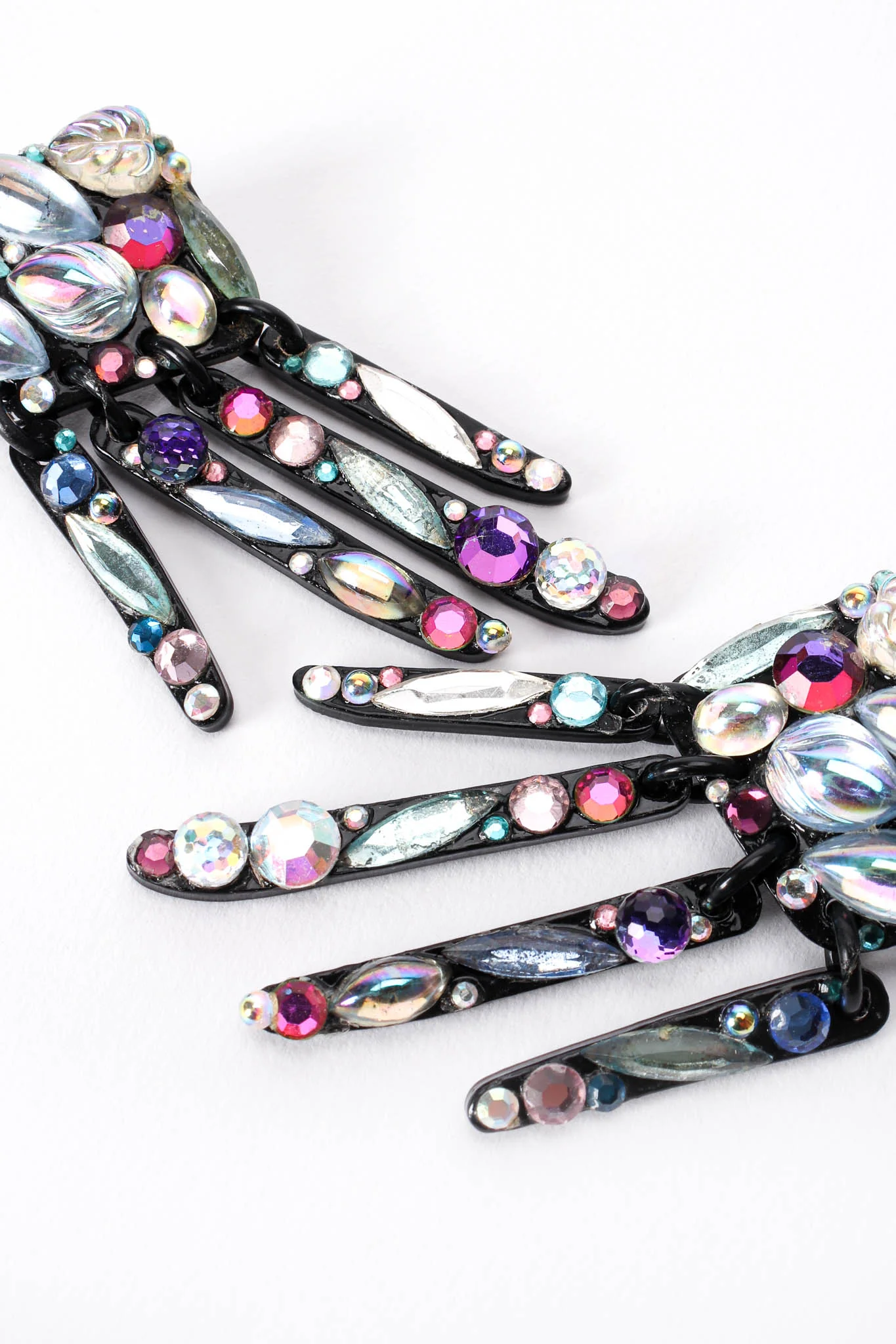 Jeweled Finger Fringe Earrings - Image 4