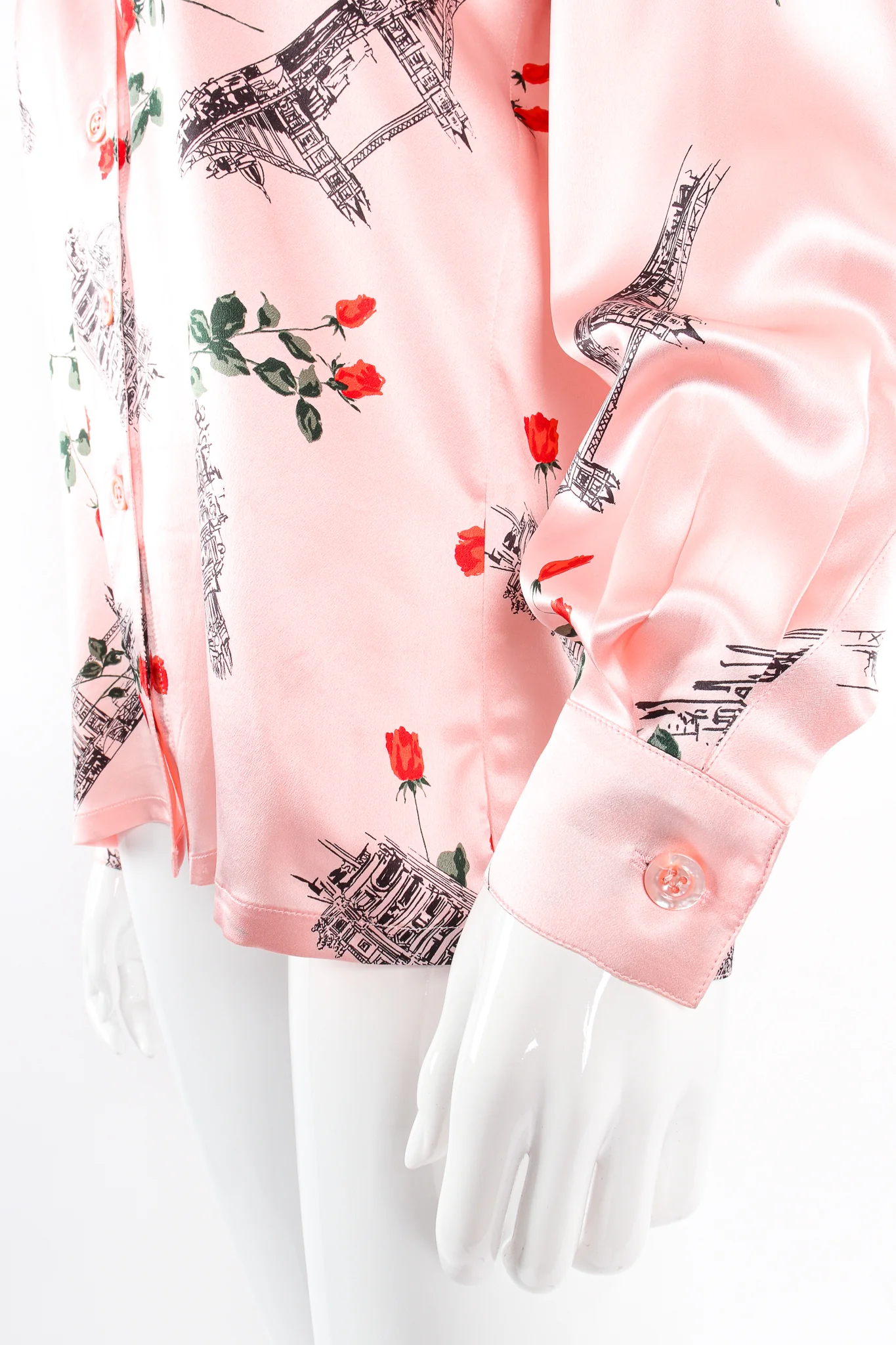 Paris Rose Silk Shirt - Image 6