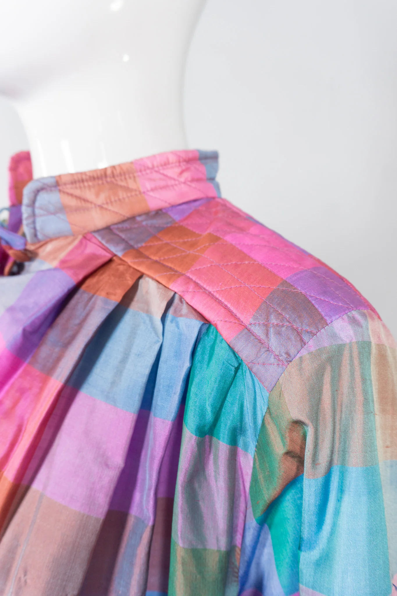 Iridescent Check Silk Kaftan - Image 12