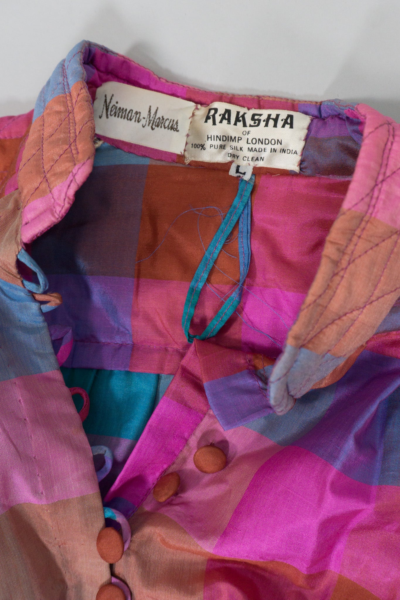 Iridescent Check Silk Kaftan - Image 16
