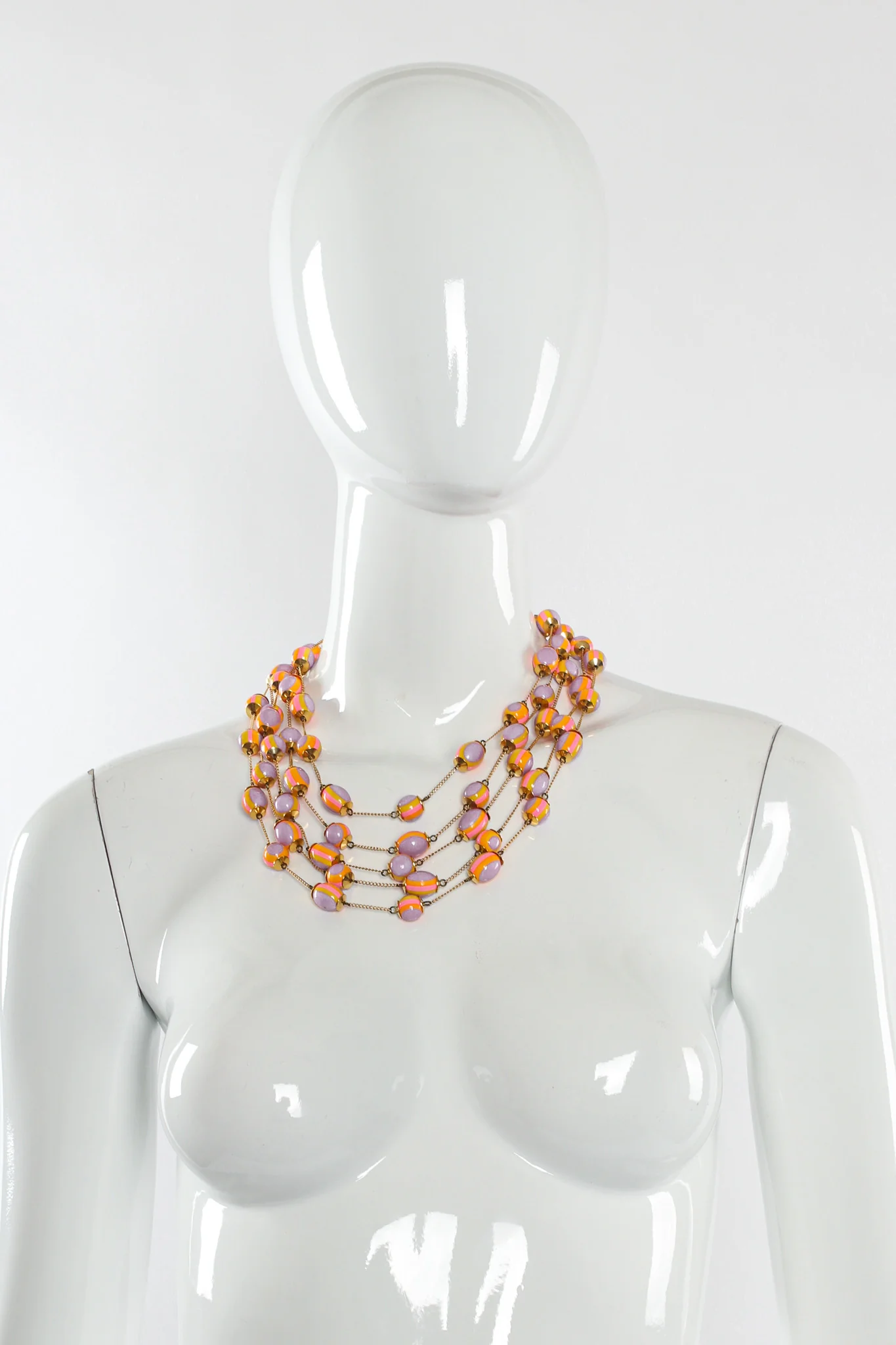 Pastel Egg Floral Bead Necklace - Image 2