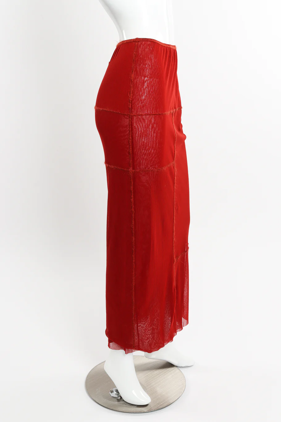 Patchwork Mesh Maxi Skirt - Image 2