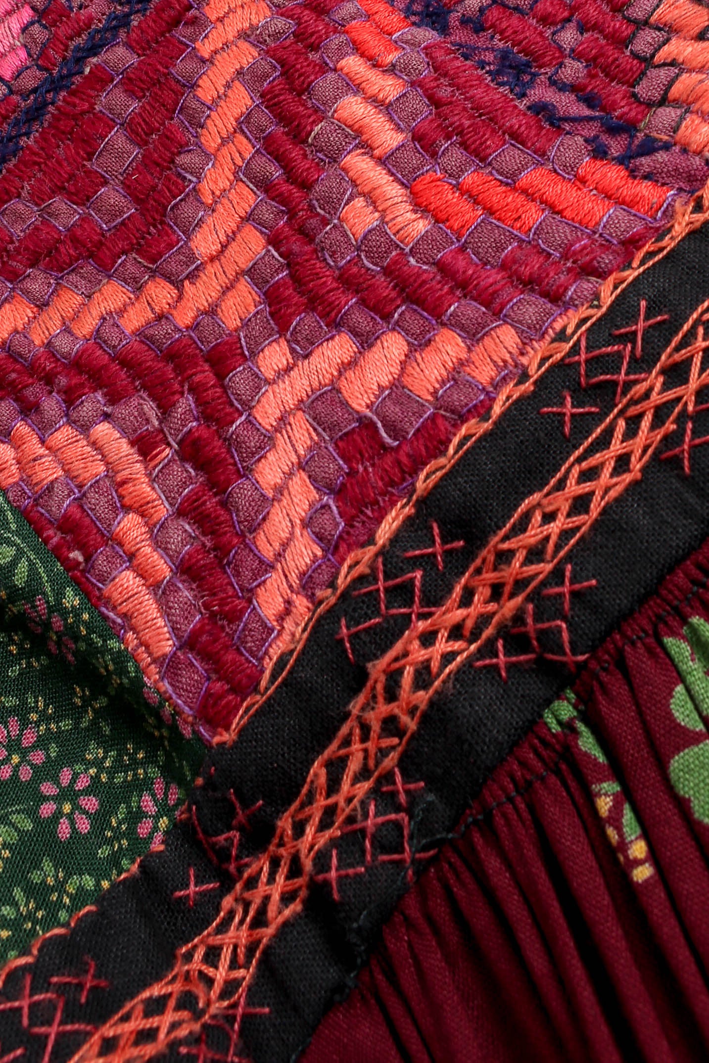 Patchwork Peasant Dress - Image 11