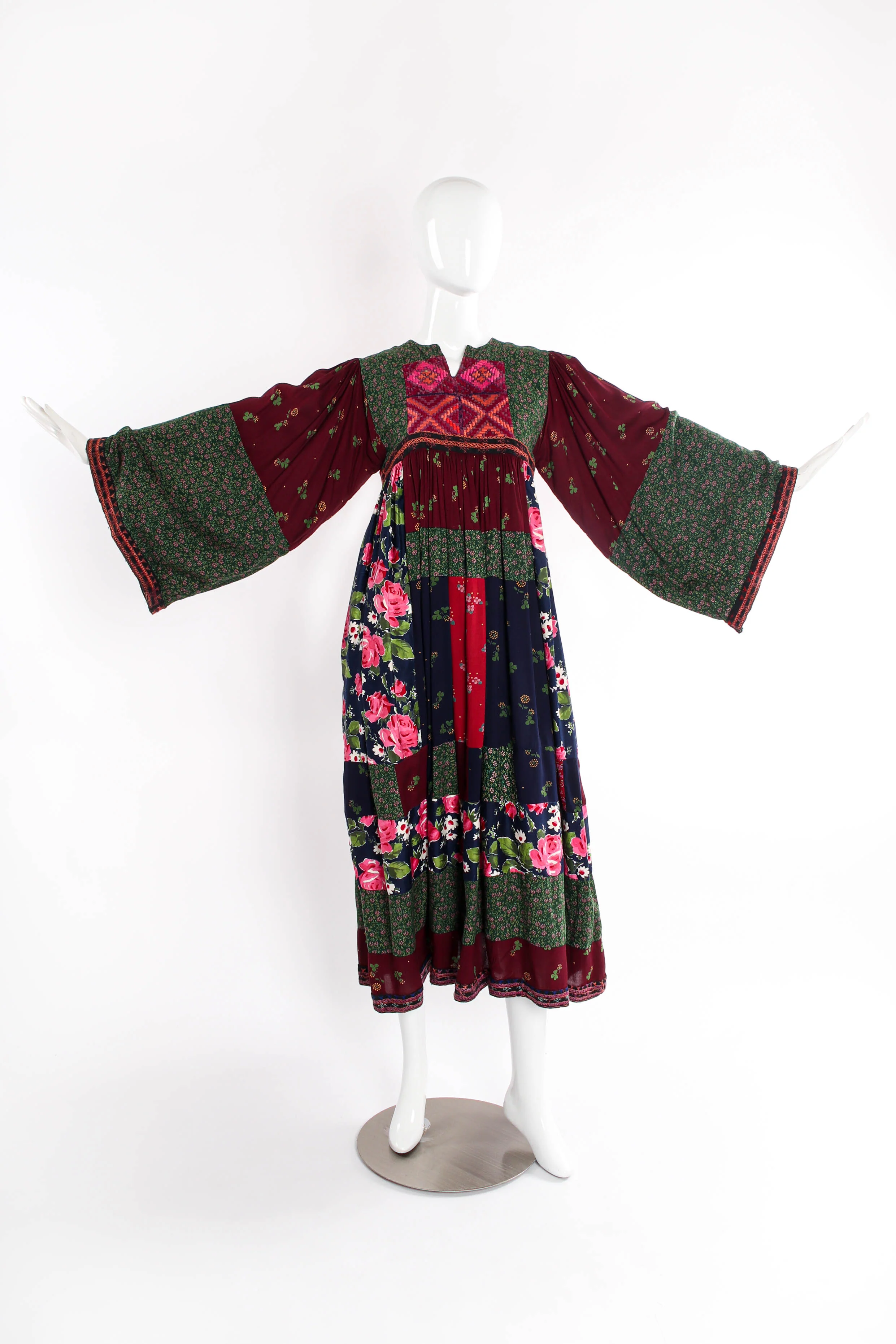 Patchwork Peasant Dress - Image 2