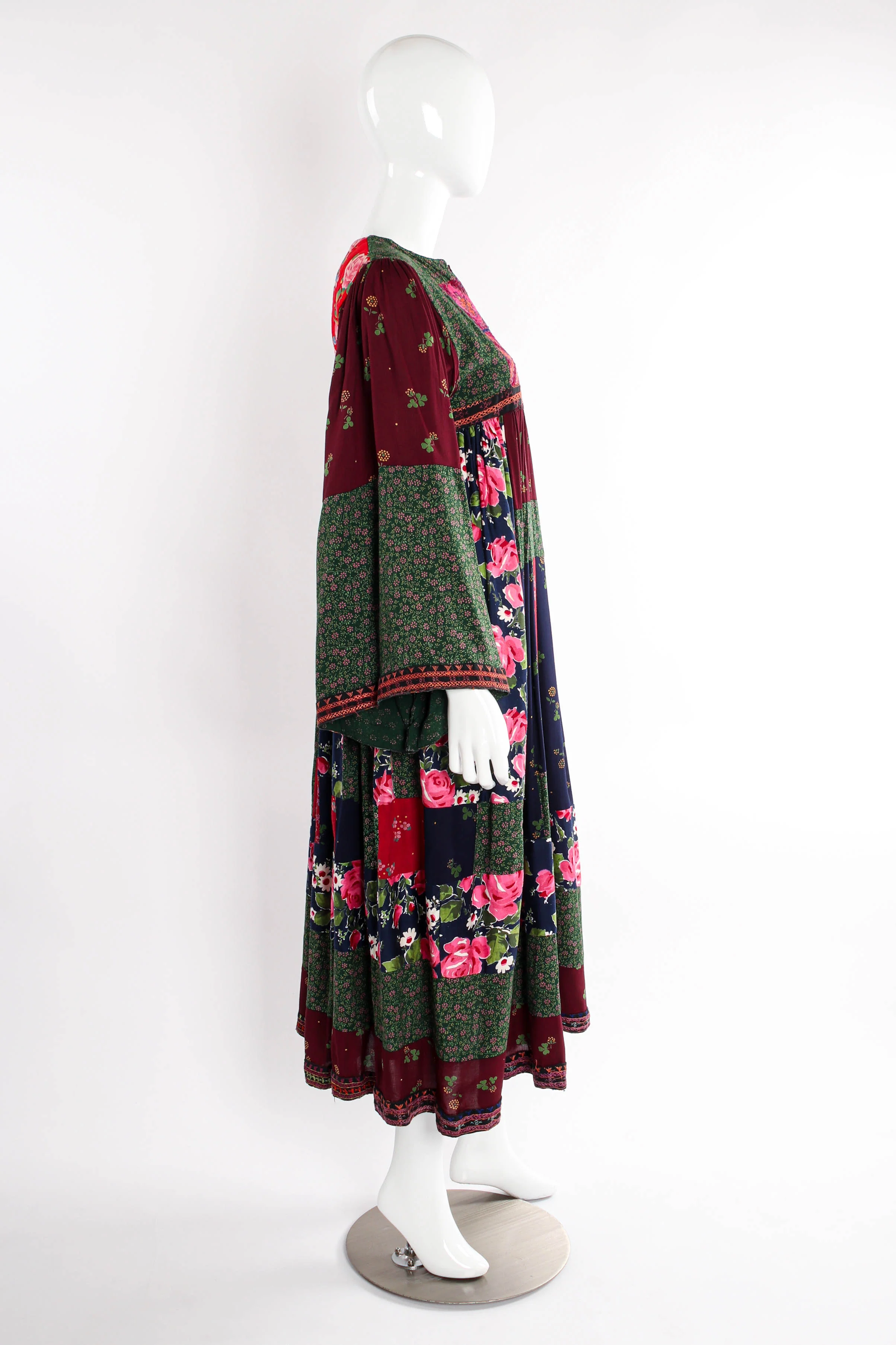 Patchwork Peasant Dress - Image 3