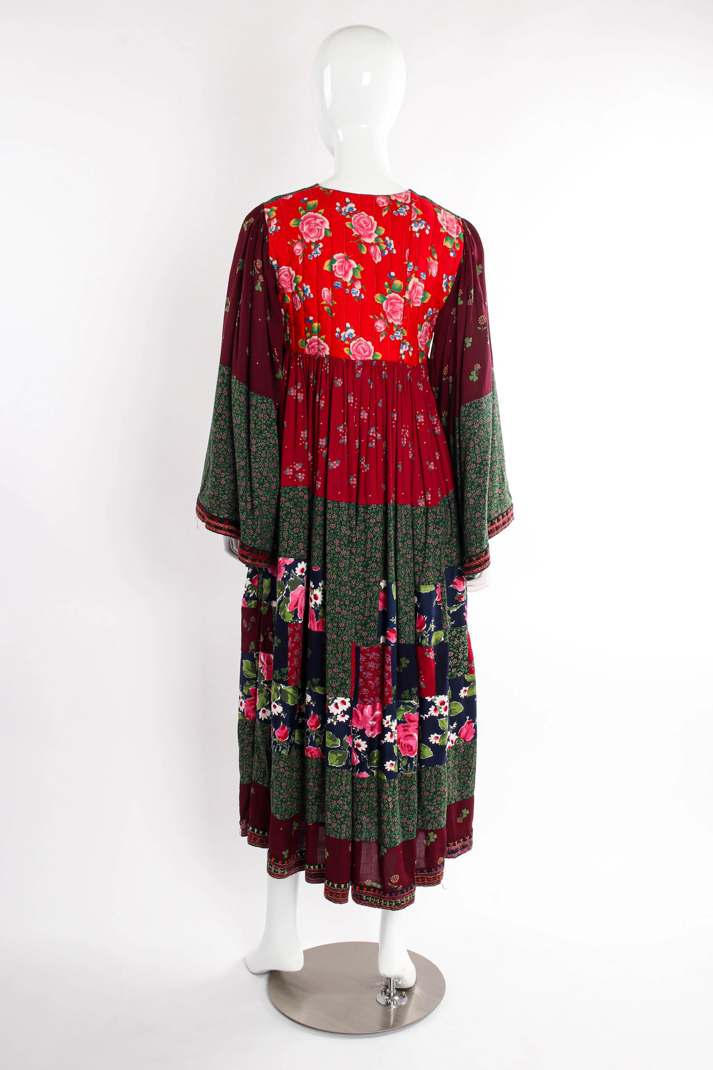 Patchwork Peasant Dress - Image 4