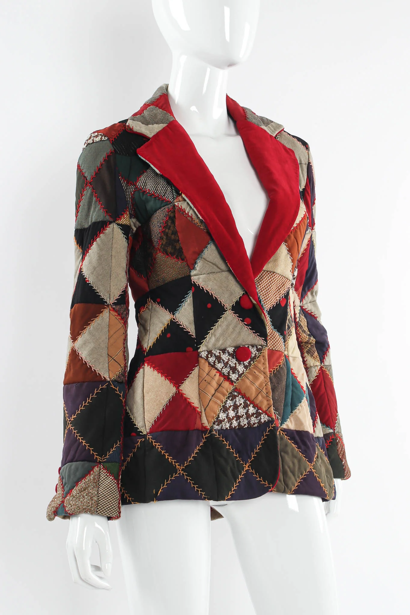 Patchwork Print Blazer - Image 2