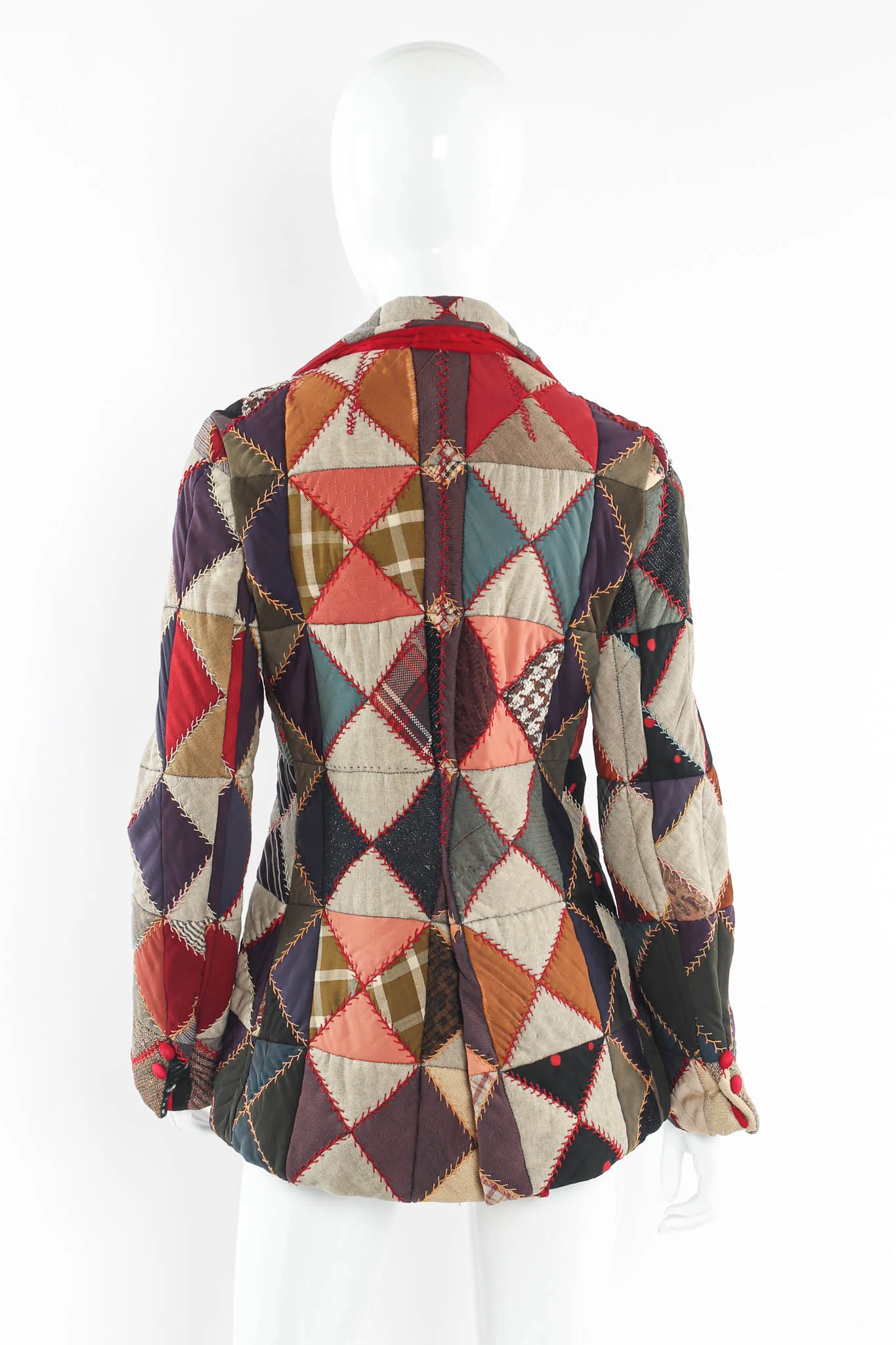 Patchwork Print Blazer - Image 3