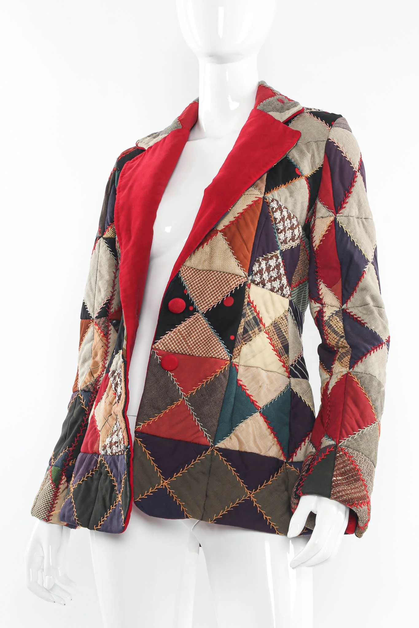 Patchwork Print Blazer - Image 5