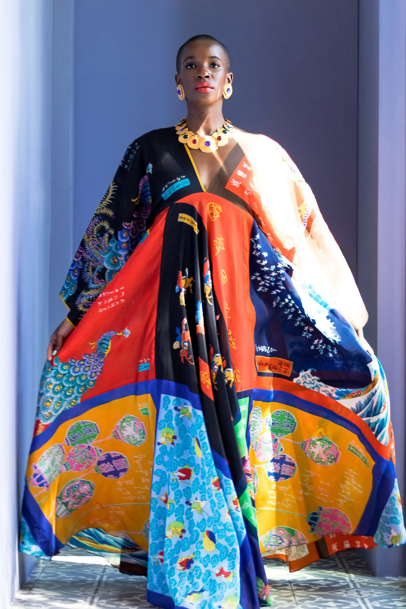 Patchwork Scarf Dress II - Image 2