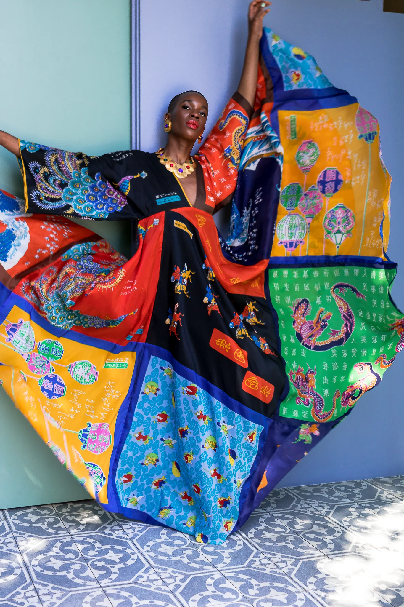 Patchwork Scarf Dress II - Image 7