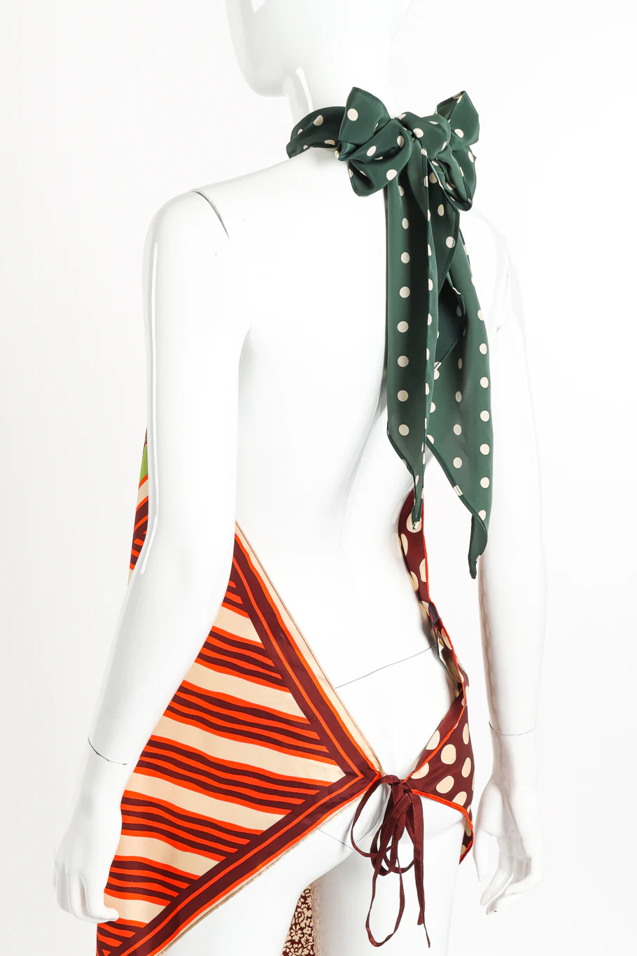 Patchwork Silk Halter Scarf Top - Image 6
